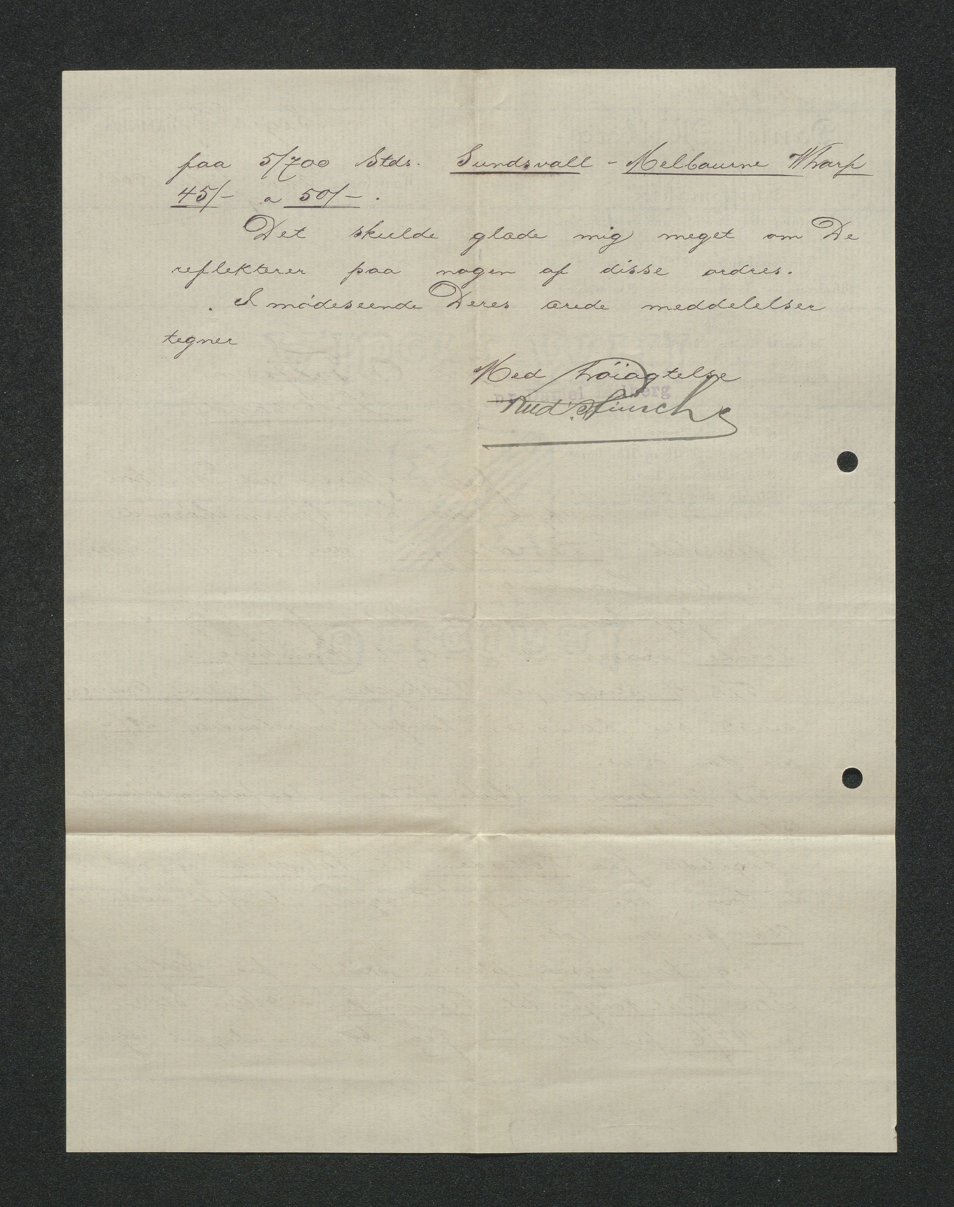 O. Terjesens rederi, AAKS/PA-2525/E/E01/L0013: Korrespondanse, 1904-1905