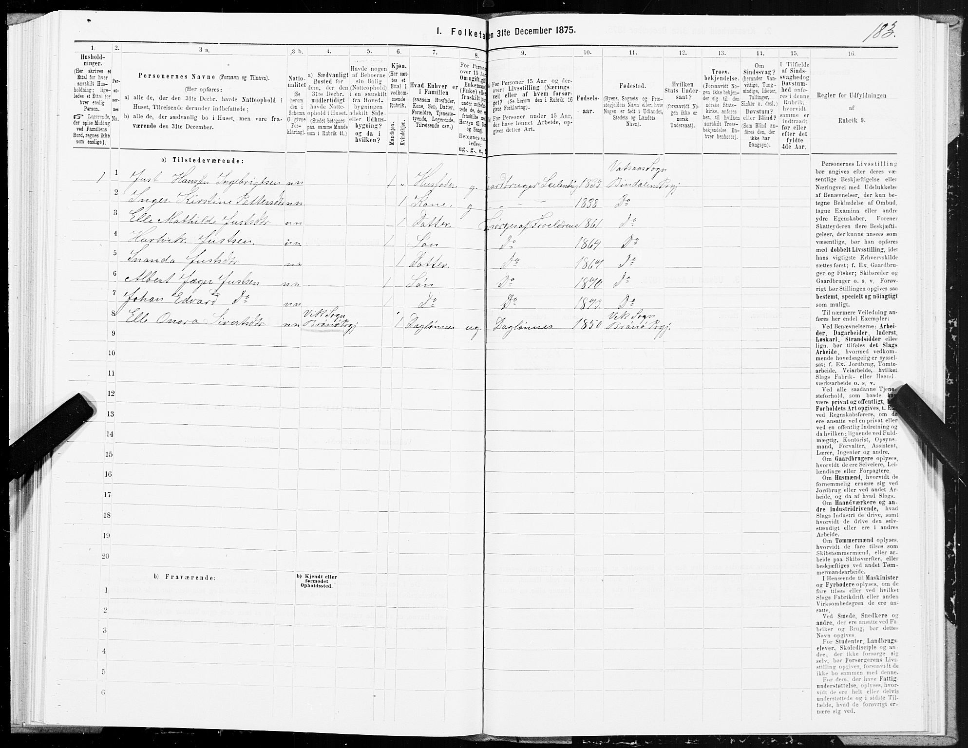 SAT, Folketelling 1875 for 1811P Bindal prestegjeld, 1875, s. 2183