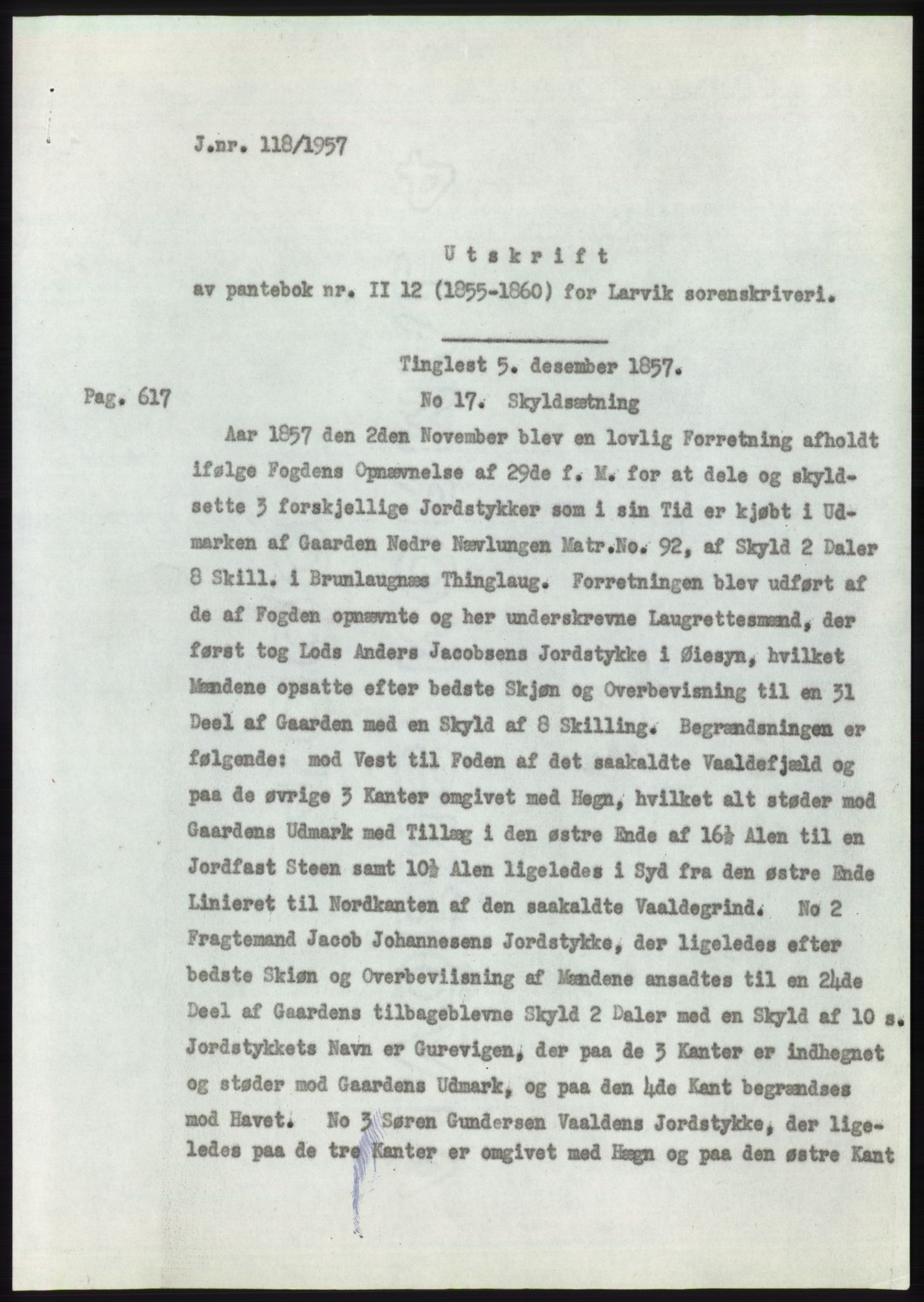 Statsarkivet i Kongsberg, SAKO/A-0001, 1956-1957, s. 153