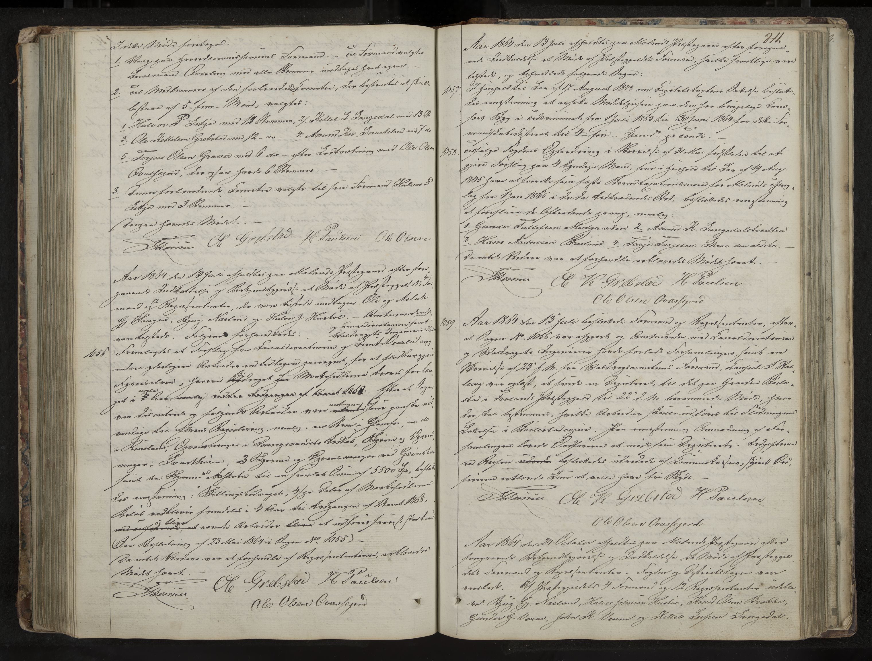Fyresdal formannskap og sentraladministrasjon, IKAK/0831021-1/Aa/L0001: Møtebok, 1837-1876, s. 211