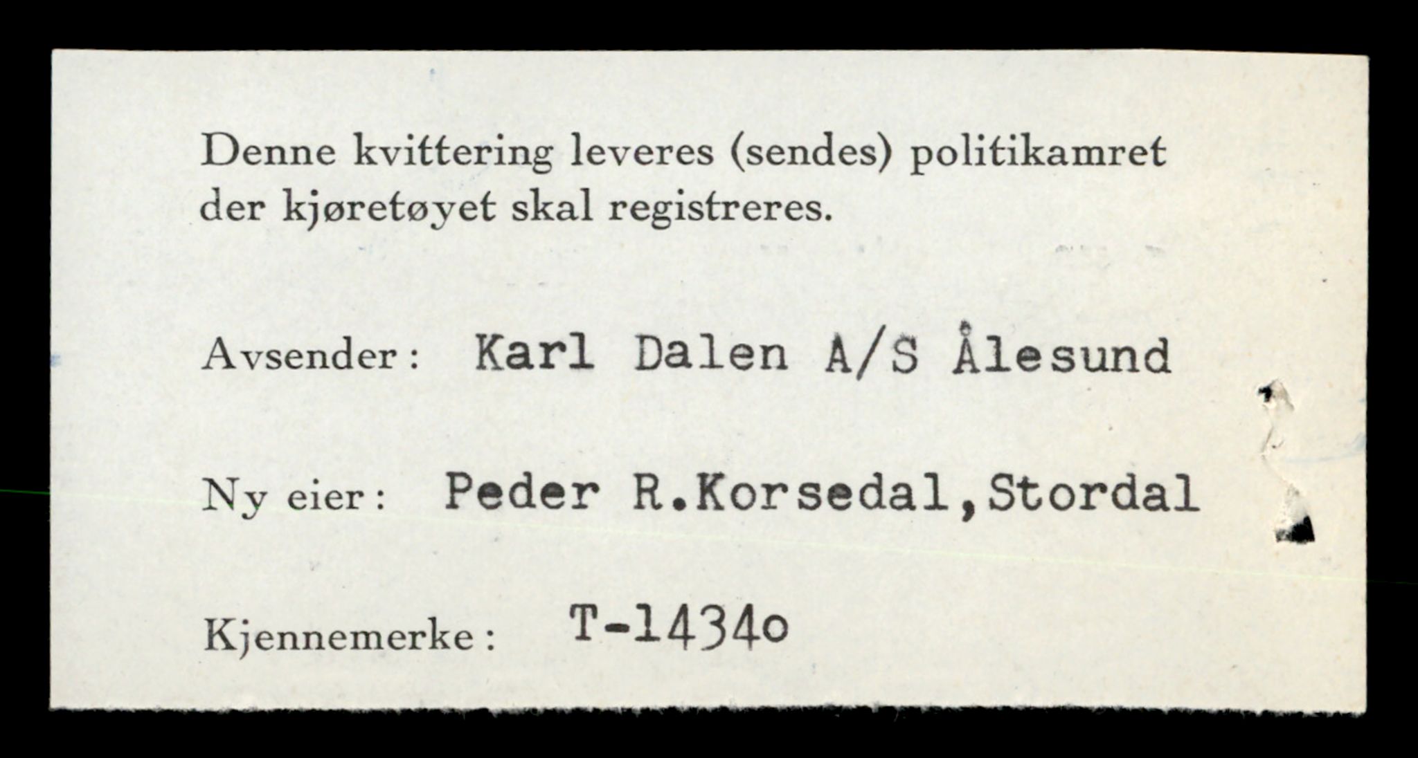Møre og Romsdal vegkontor - Ålesund trafikkstasjon, SAT/A-4099/F/Fe/L0045: Registreringskort for kjøretøy T 14320 - T 14444, 1927-1998, s. 534