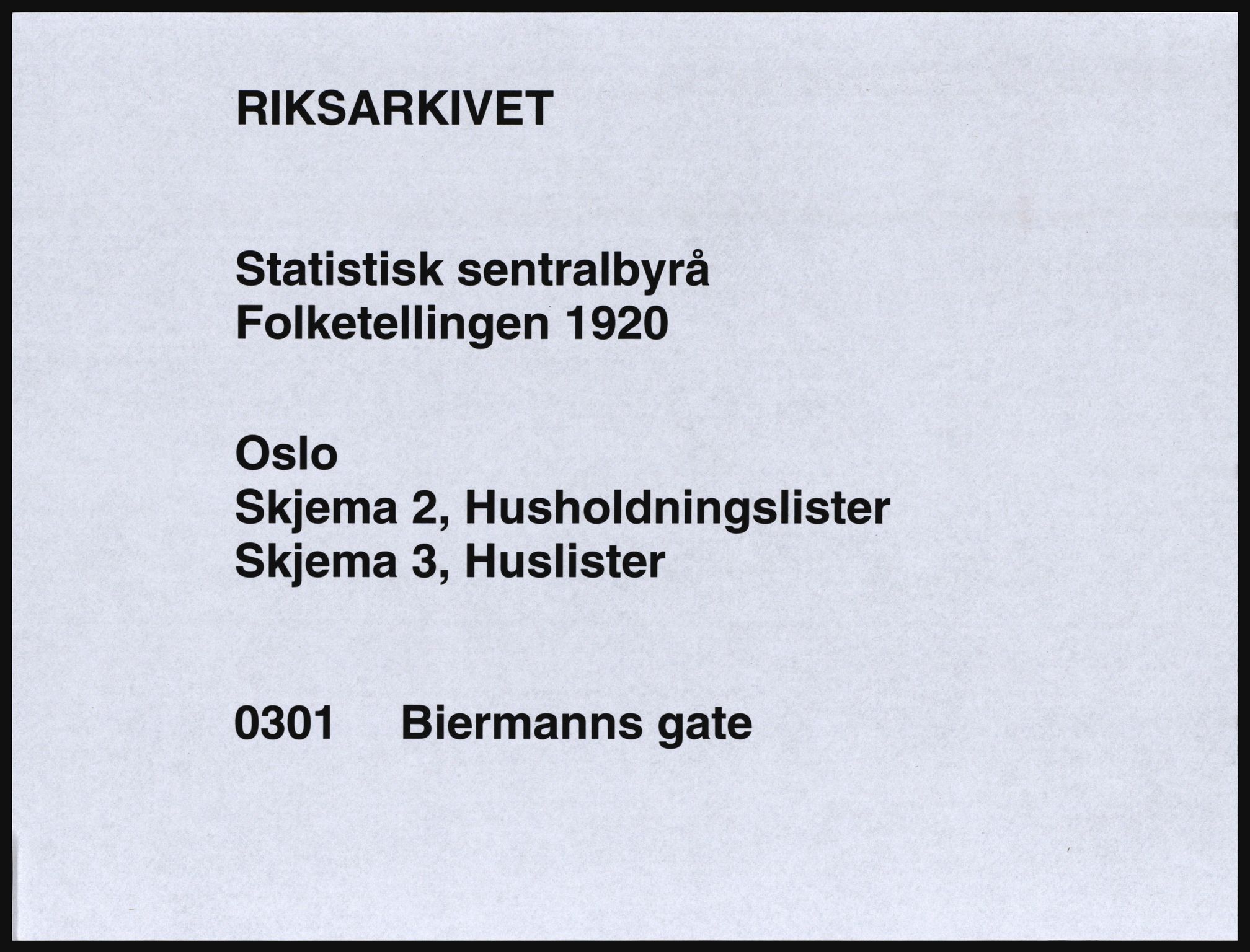 SAO, Folketelling 1920 for 0301 Kristiania kjøpstad, 1920, s. 5050