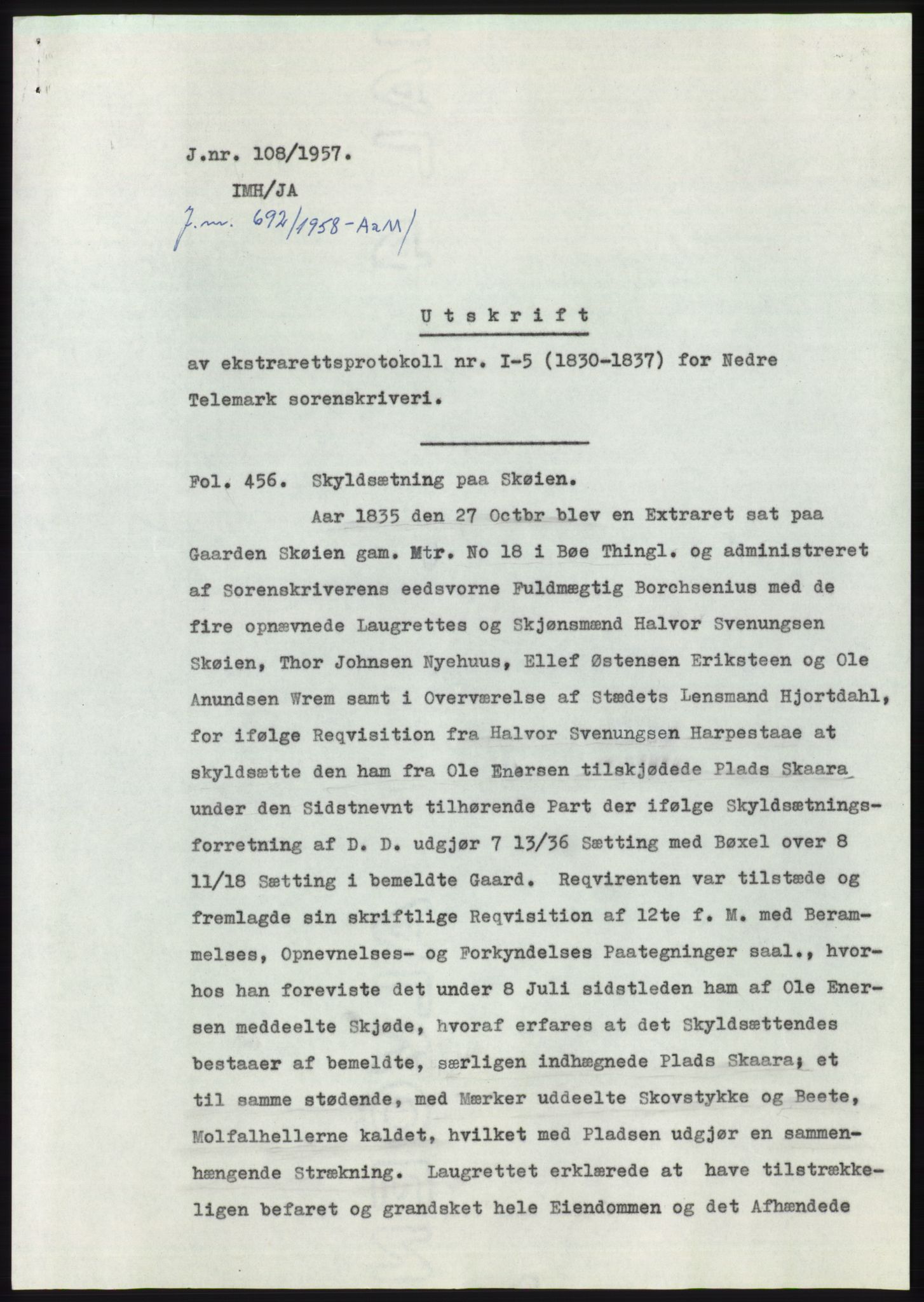 Statsarkivet i Kongsberg, SAKO/A-0001, 1956-1957, s. 147