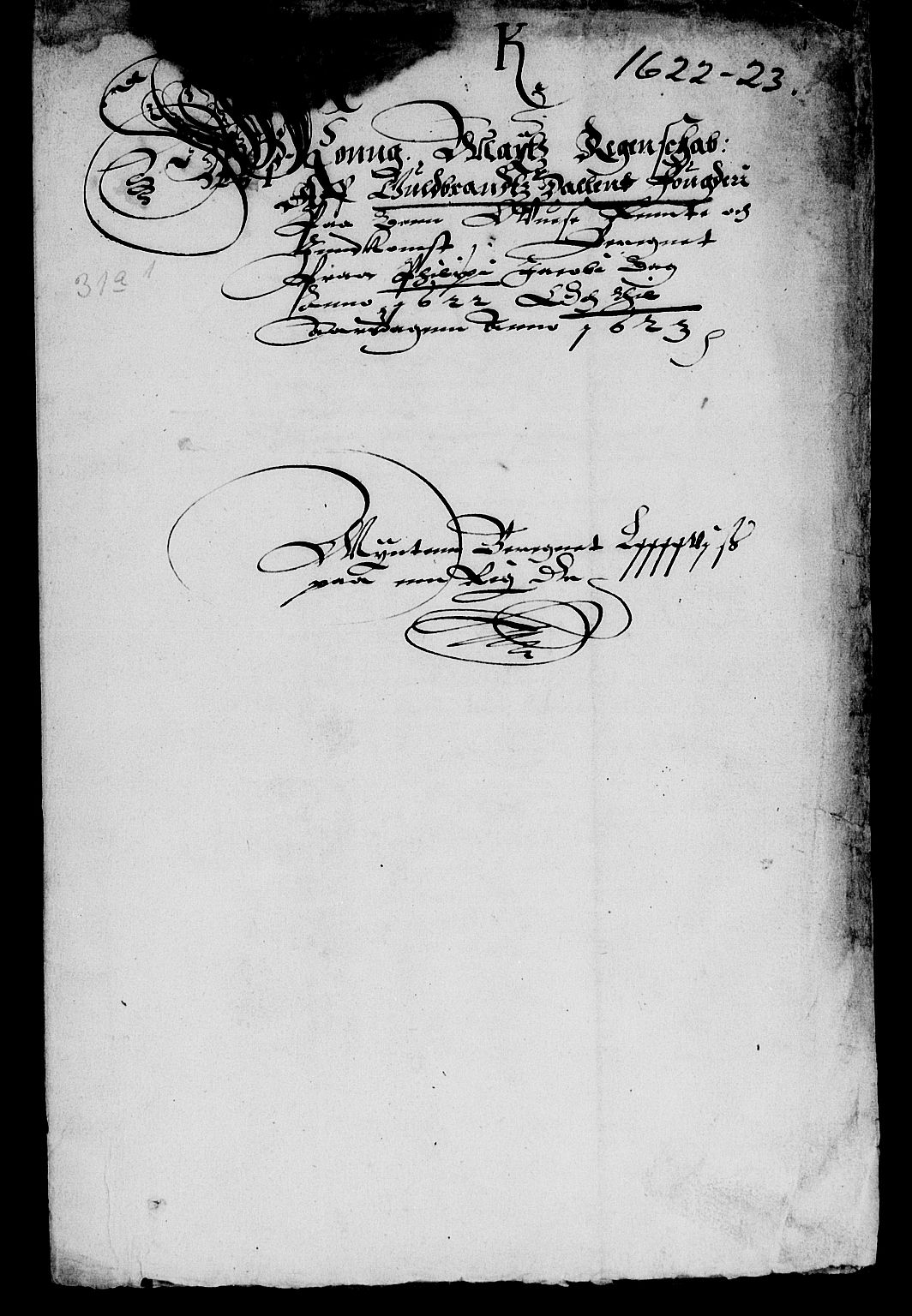 Rentekammeret inntil 1814, Reviderte regnskaper, Lensregnskaper, AV/RA-EA-5023/R/Rb/Rba/L0061: Akershus len, 1622-1623