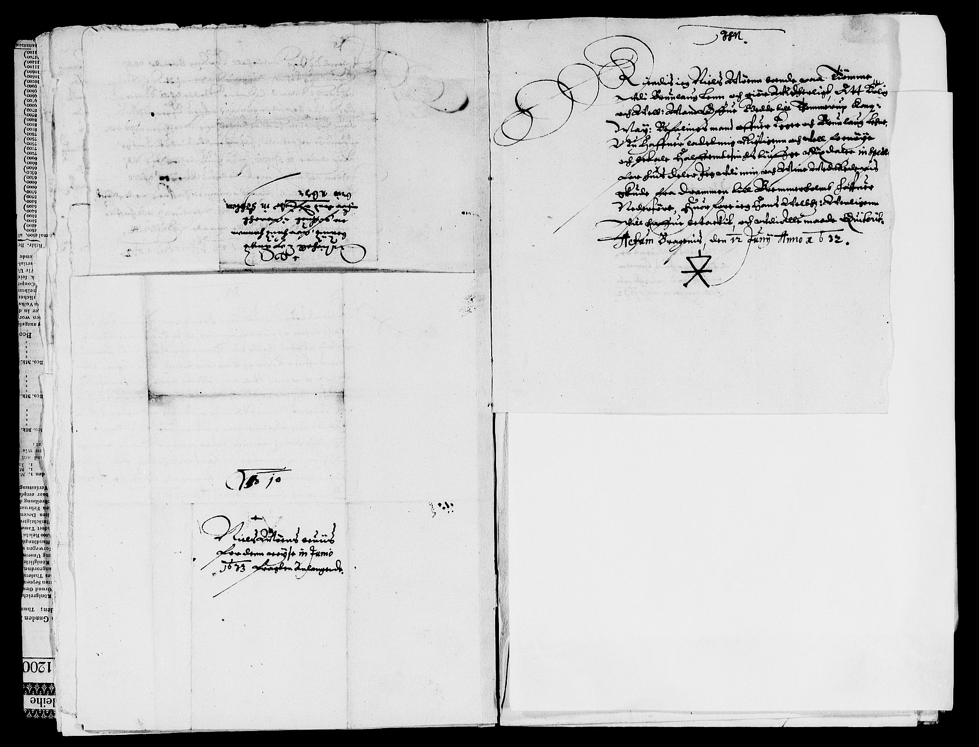 Rentekammeret inntil 1814, Reviderte regnskaper, Lensregnskaper, AV/RA-EA-5023/R/Rb/Rbl/L0005: Brunla len med Eiker len 1626-37, 1632-1635