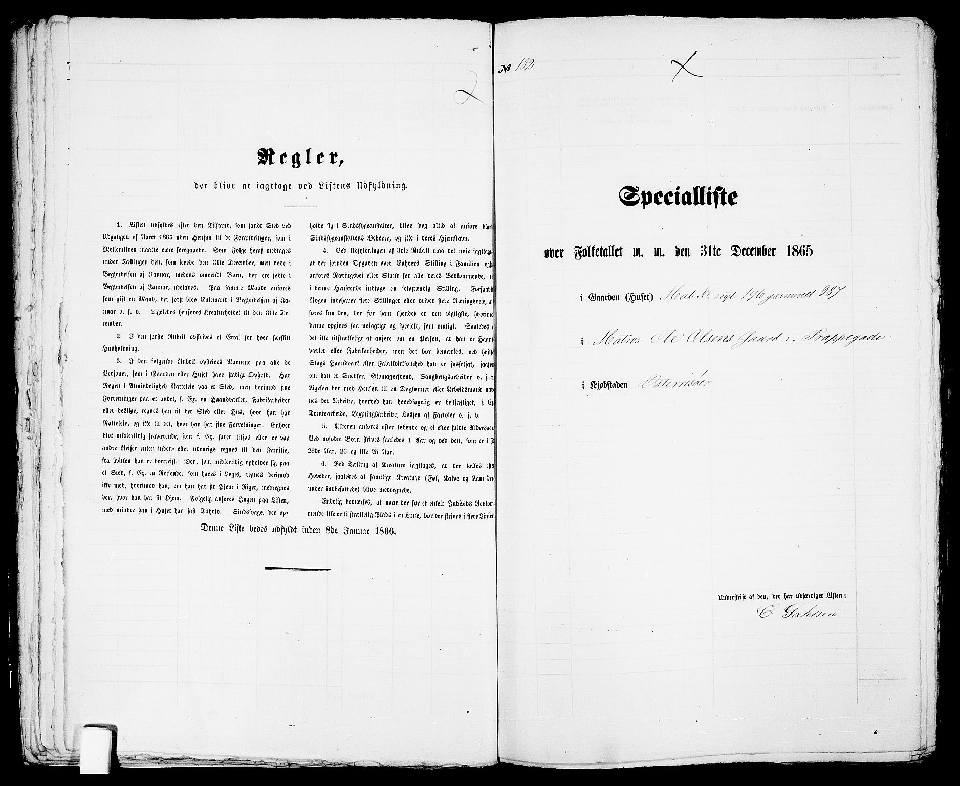 RA, Folketelling 1865 for 0901B Risør prestegjeld, Risør kjøpstad, 1865, s. 375