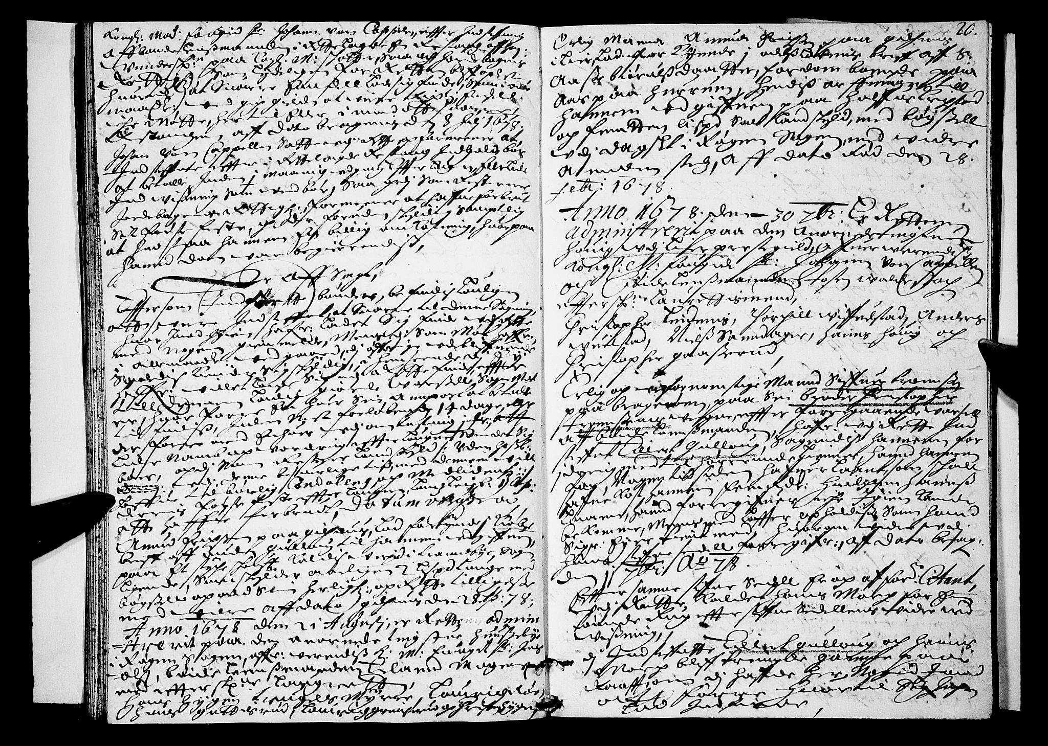 Lier, Røyken og Hurum sorenskriveri, AV/SAKO-A-89/F/Fa/L0019: Tingbok, 1678, s. 20