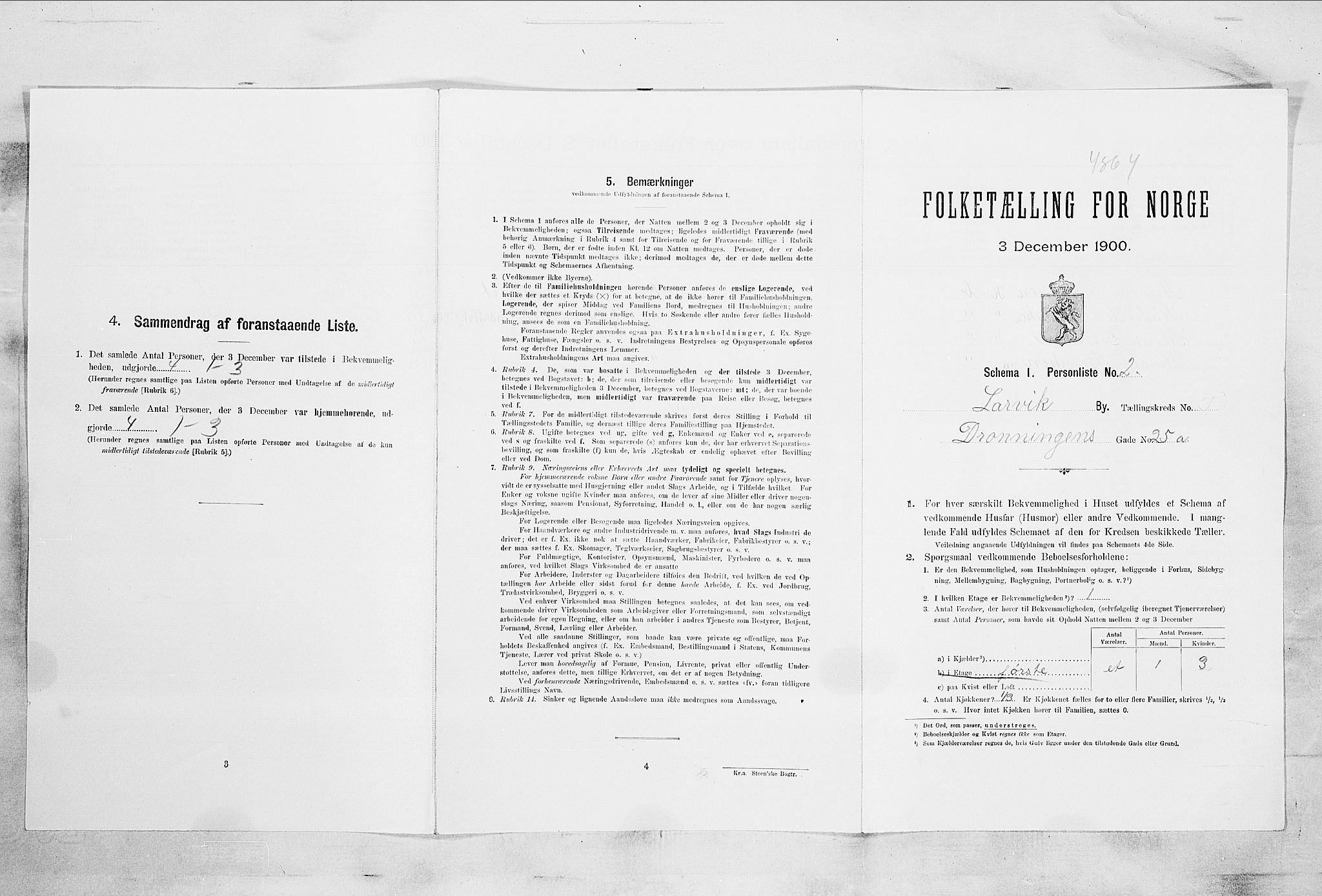 RA, Folketelling 1900 for 0707 Larvik kjøpstad, 1900, s. 4470