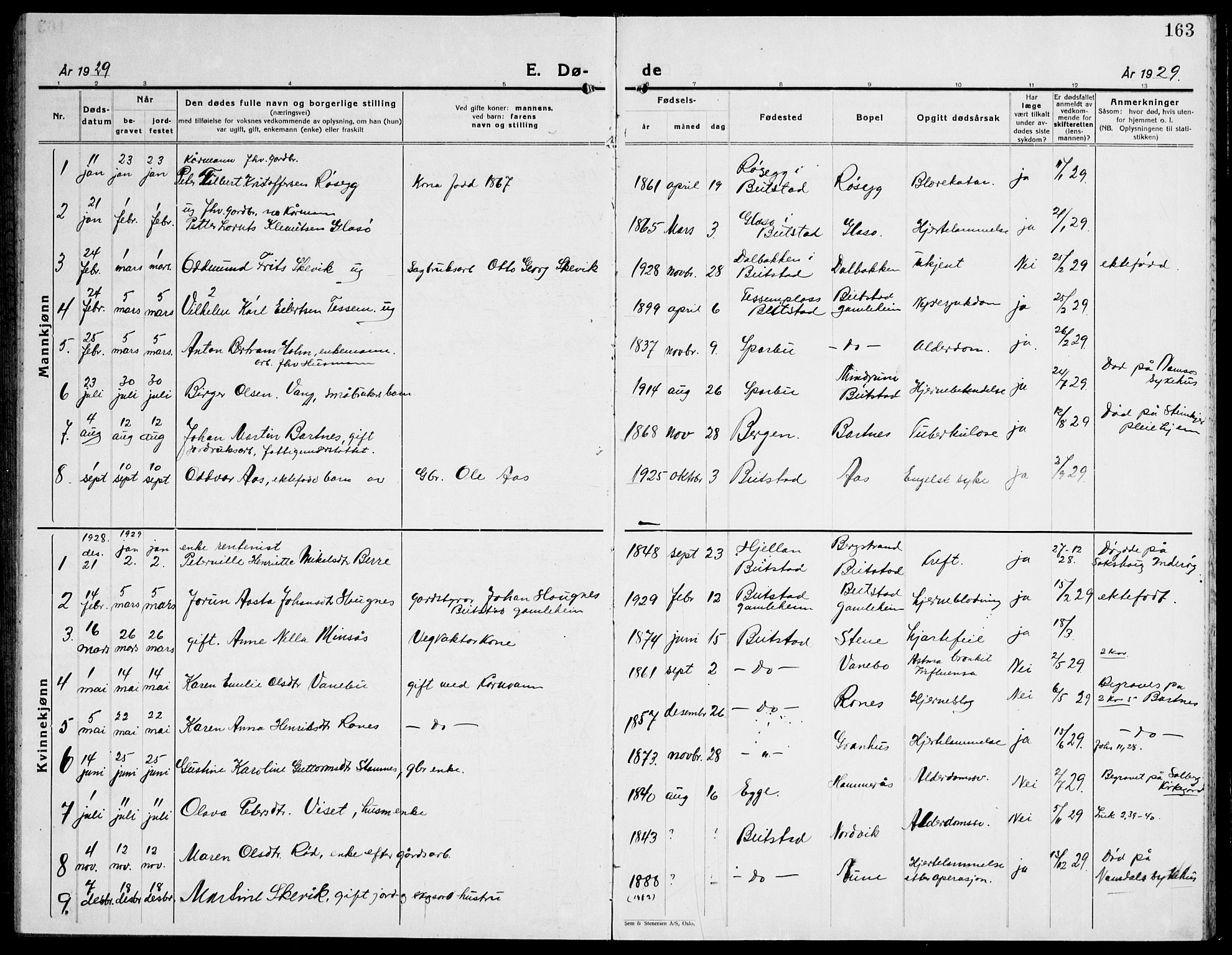 Ministerialprotokoller, klokkerbøker og fødselsregistre - Nord-Trøndelag, AV/SAT-A-1458/741/L0403: Klokkerbok nr. 741C04, 1925-1944, s. 163
