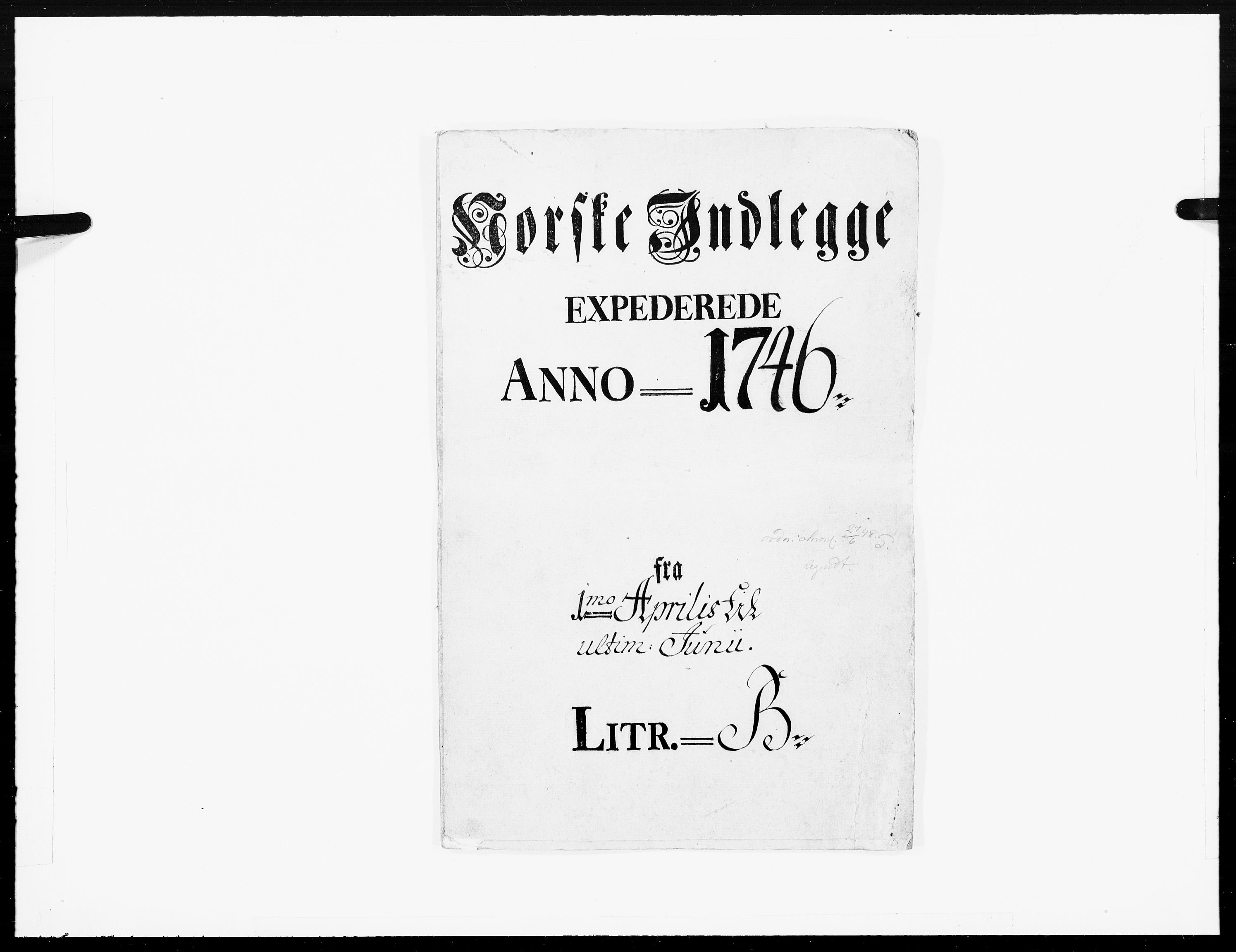 Danske Kanselli 1572-1799, AV/RA-EA-3023/F/Fc/Fcc/Fcca/L0144: Norske innlegg 1572-1799, 1746, s. 294