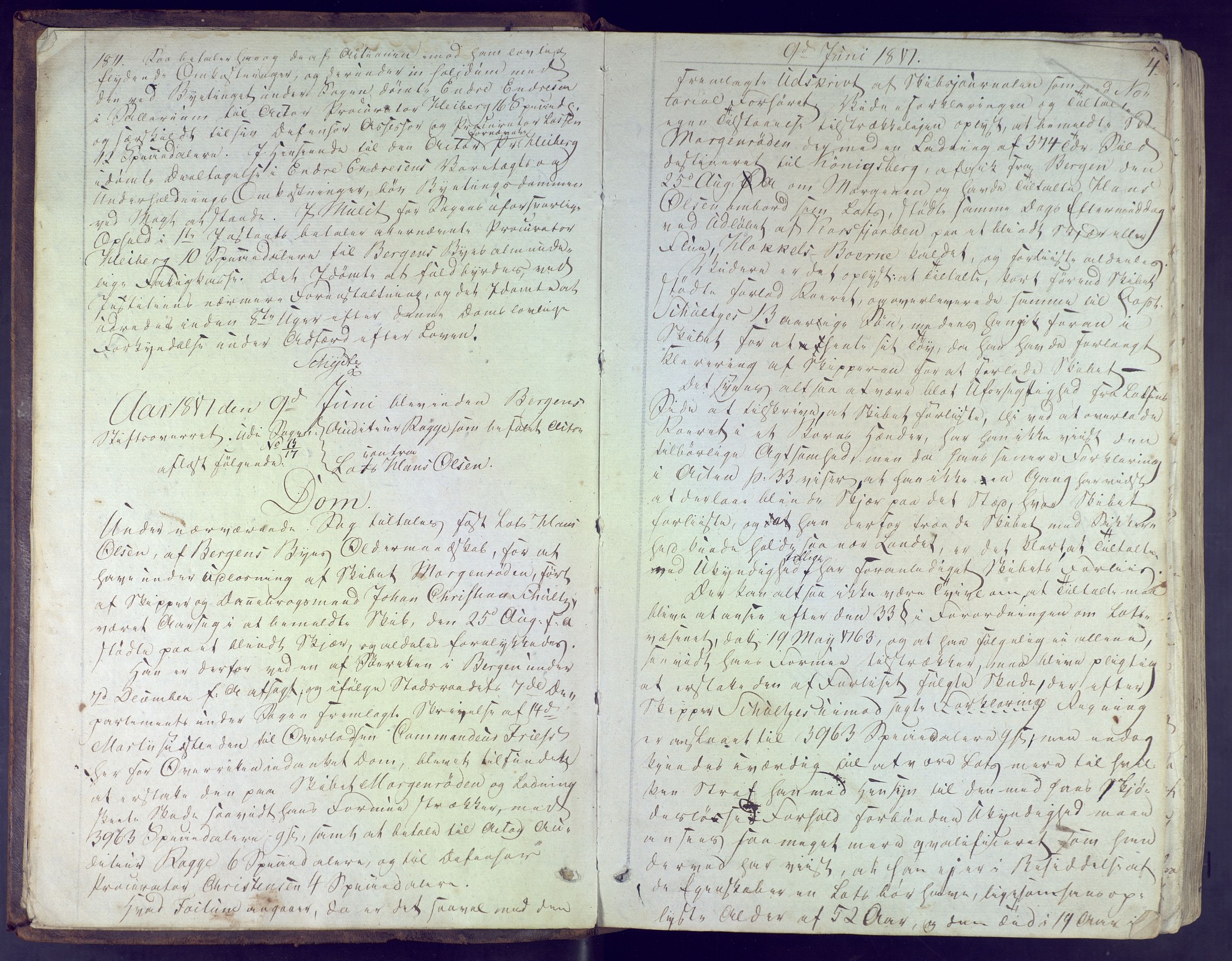 Bergen stiftsoverretts arkiv, SAB/A-60001/C/L0004: Domsprotokoll, 1817-1823