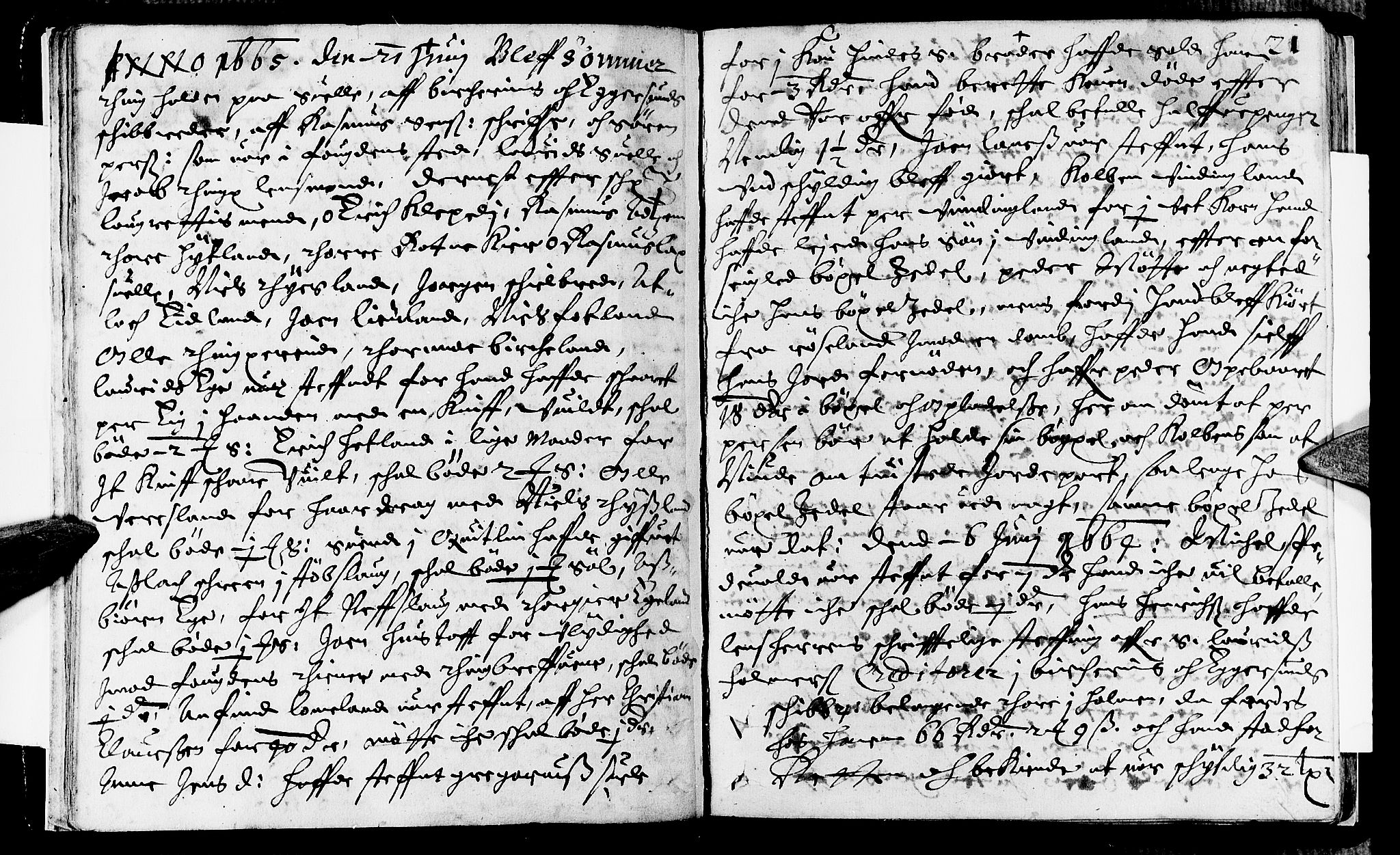 Jæren og Dalane sorenskriveri, SAST/A-100306/3/30/30BA/L0022: TINGBOK, 1665, s. 20b-21a