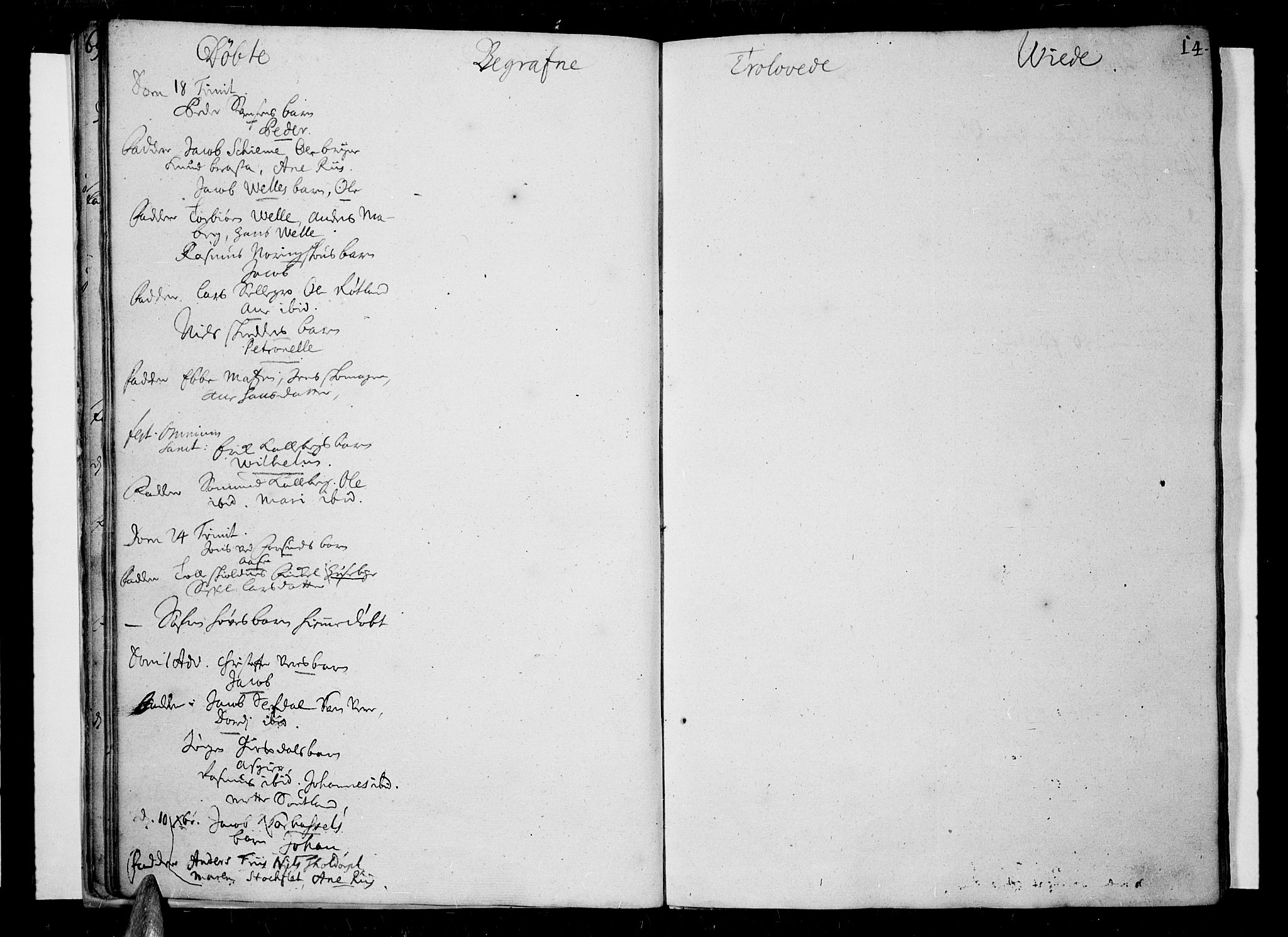 Lista sokneprestkontor, AV/SAK-1111-0027/F/Fa/L0001: Ministerialbok nr. A 1 /1, 1691-1715, s. 14