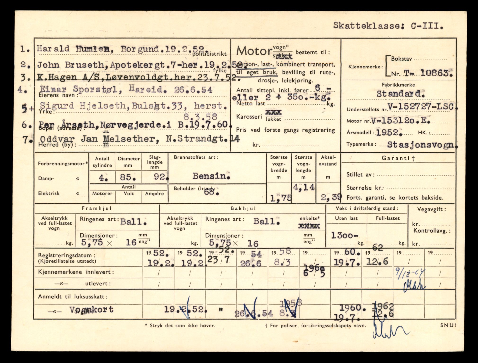 Møre og Romsdal vegkontor - Ålesund trafikkstasjon, SAT/A-4099/F/Fe/L0024: Registreringskort for kjøretøy T 10810 - T 10930, 1927-1998, s. 1444