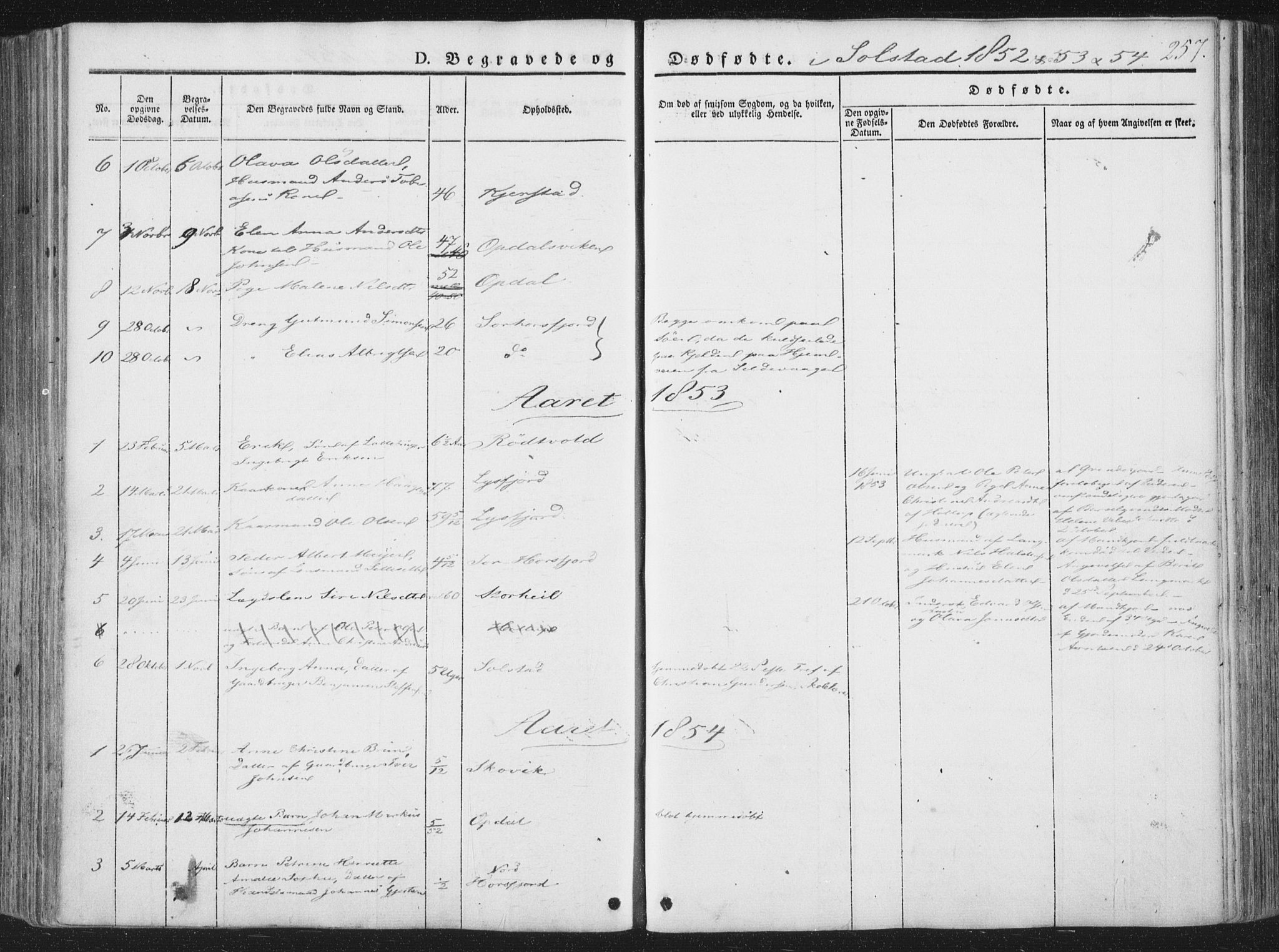 Ministerialprotokoller, klokkerbøker og fødselsregistre - Nordland, SAT/A-1459/810/L0145: Ministerialbok nr. 810A07 /2, 1841-1862, s. 257