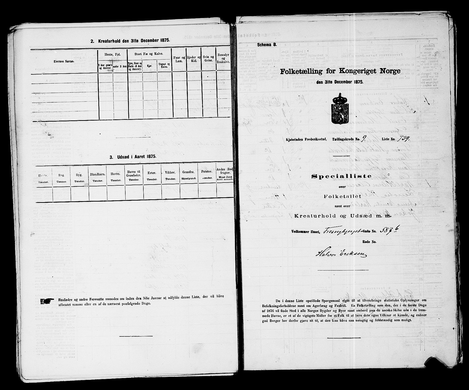 RA, Folketelling 1875 for 0103B Fredrikstad prestegjeld, Fredrikstad kjøpstad, 1875, s. 1688
