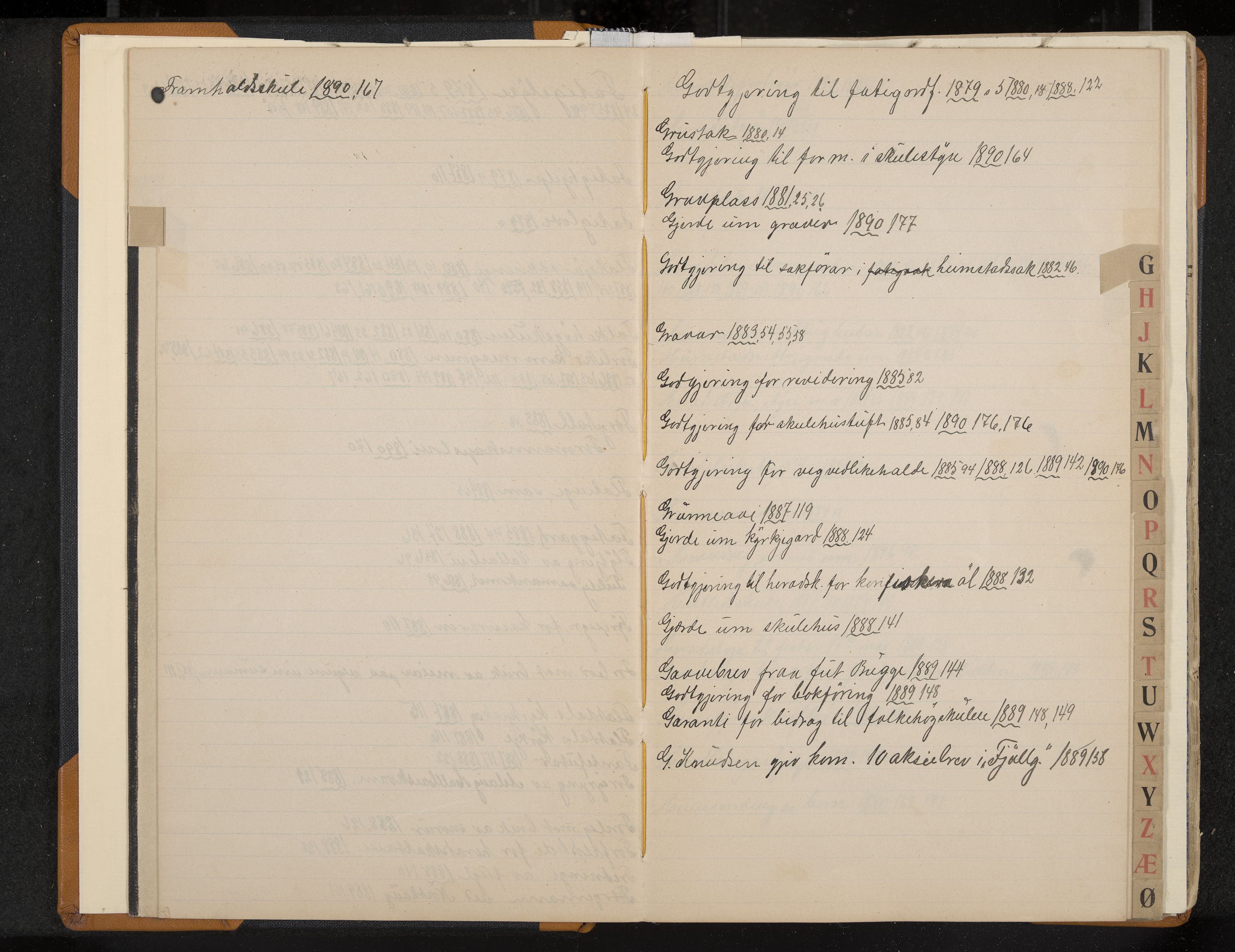 Seljord formannskap og sentraladministrasjon, IKAK/0828021/A/Aa/L0002: Møtebok med register, 1879-1890