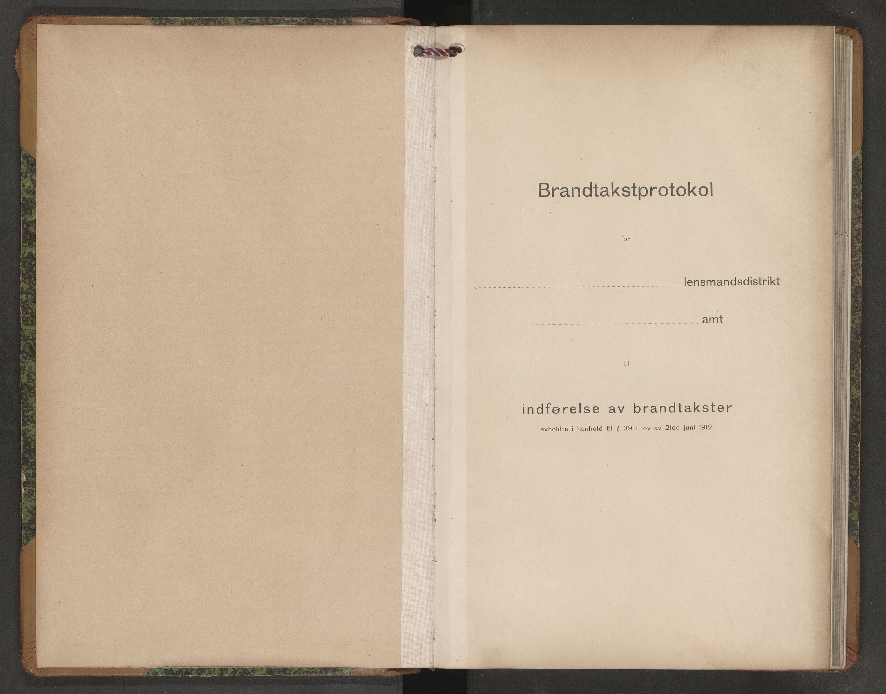 Norges Brannkasse Oddernes, AV/SAK-2241-0042/F/Fa/L0017: Branntakstprotokoll nr. 17, 1915-1916