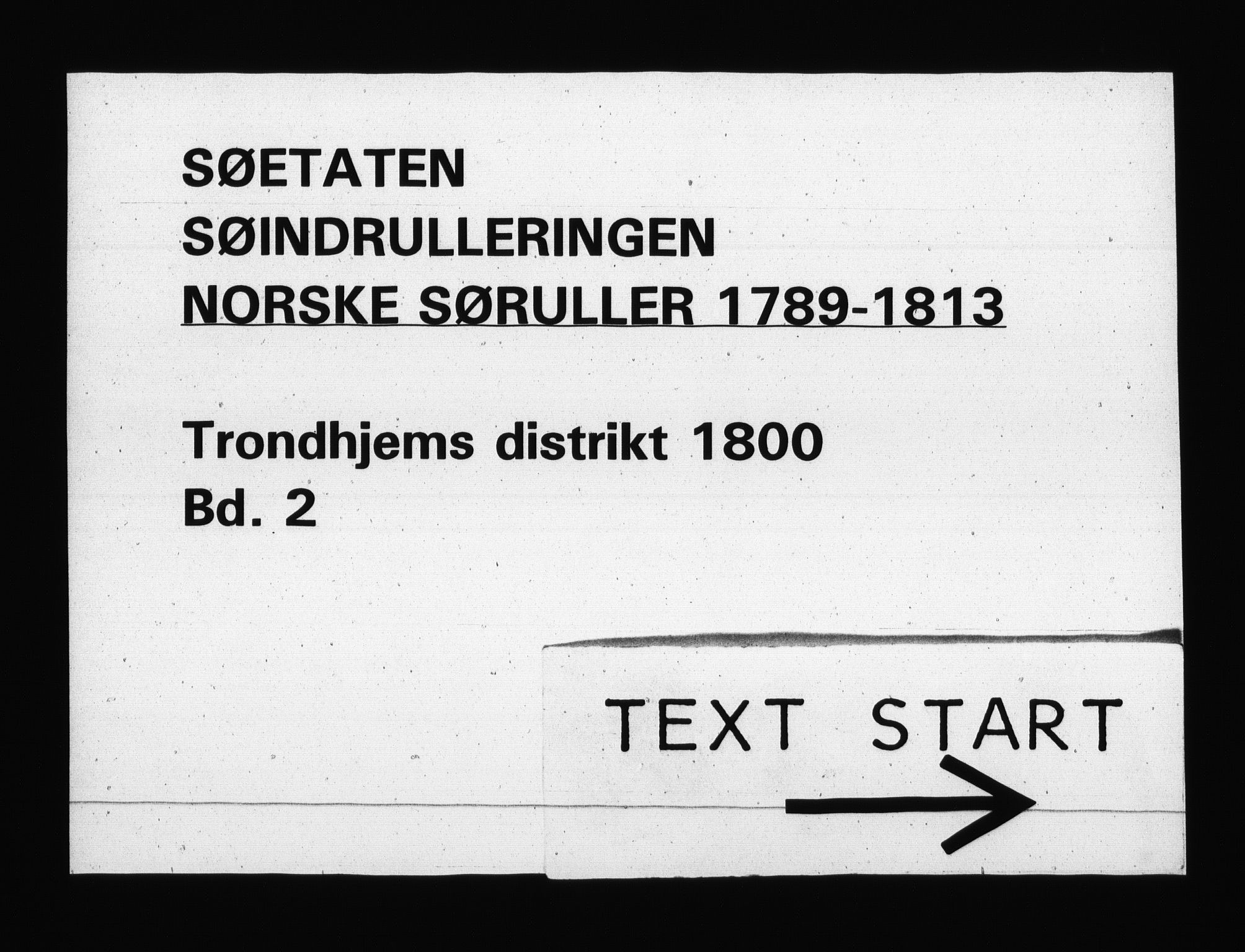 Sjøetaten, RA/EA-3110/F/L0319: Trondheim distrikt, bind 2, 1800