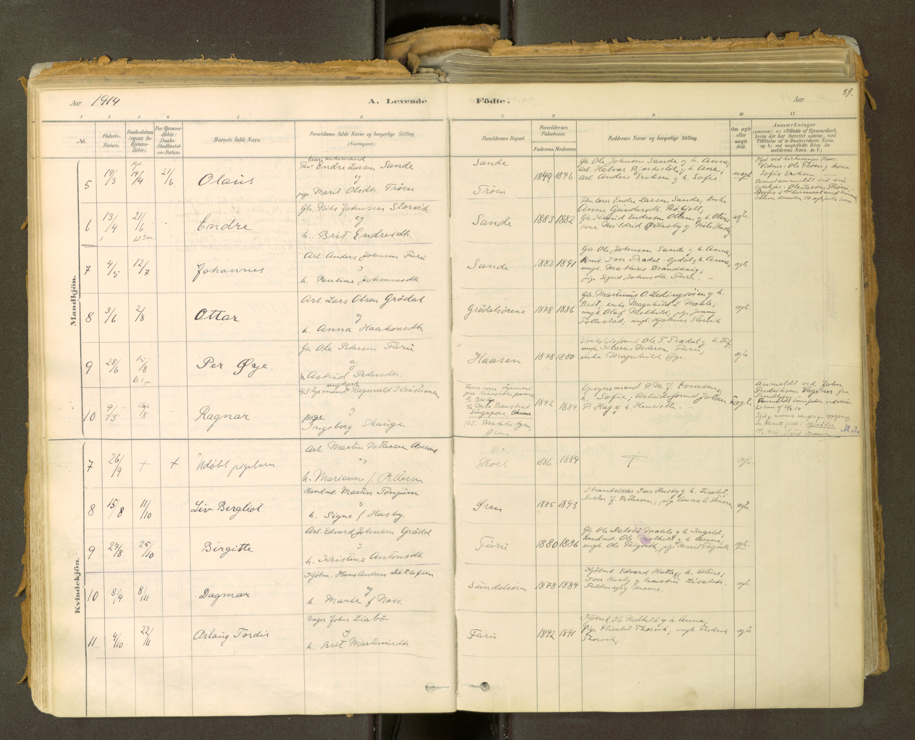 Sunndal sokneprestkontor, SAT/A-1085/1/I/I1/I1a: Ministerialbok nr. 2, 1877-1914, s. 89