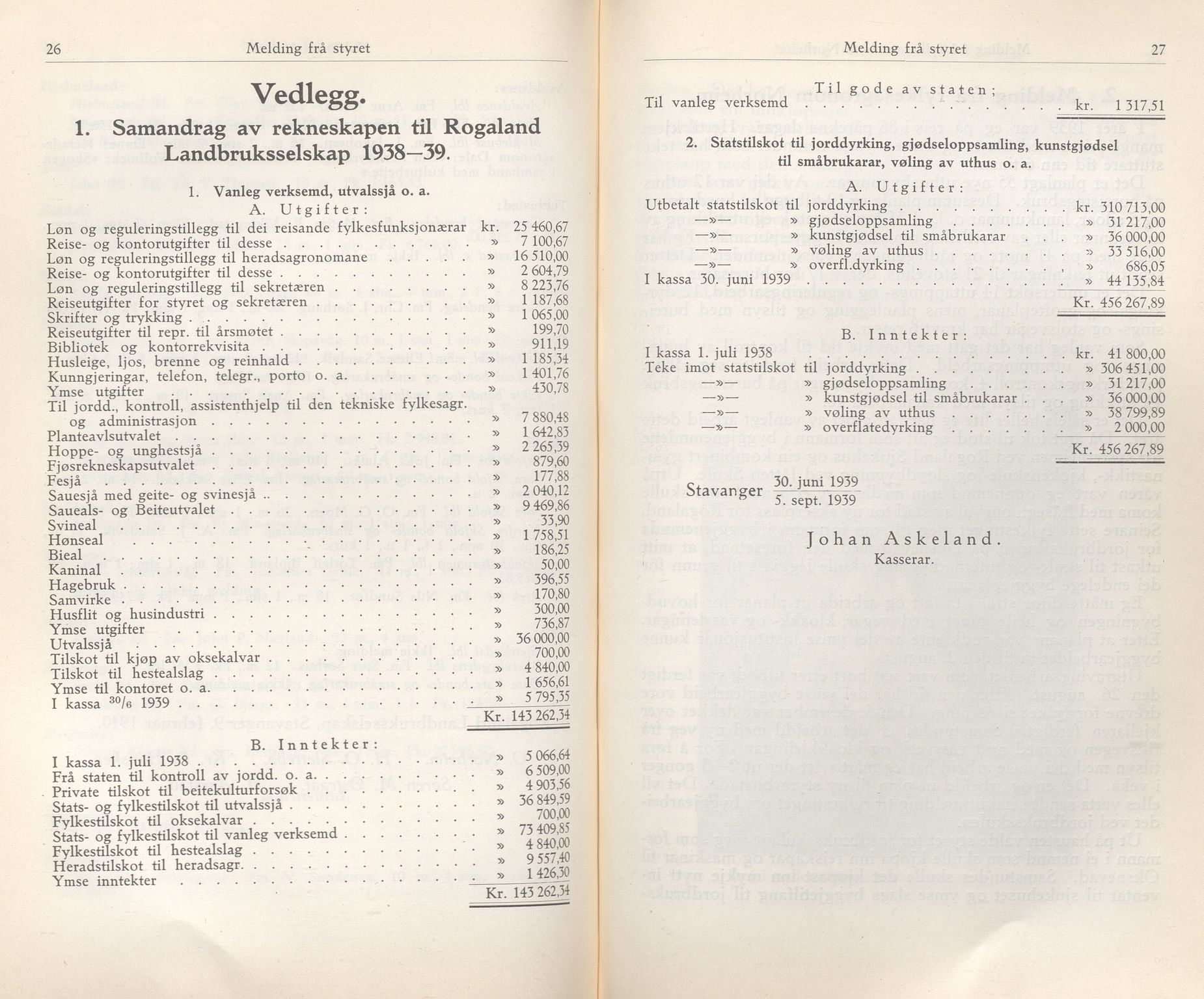 Rogaland fylkeskommune - Fylkesrådmannen , IKAR/A-900/A/Aa/Aaa/L0059: Møtebok , 1940, s. 26-27