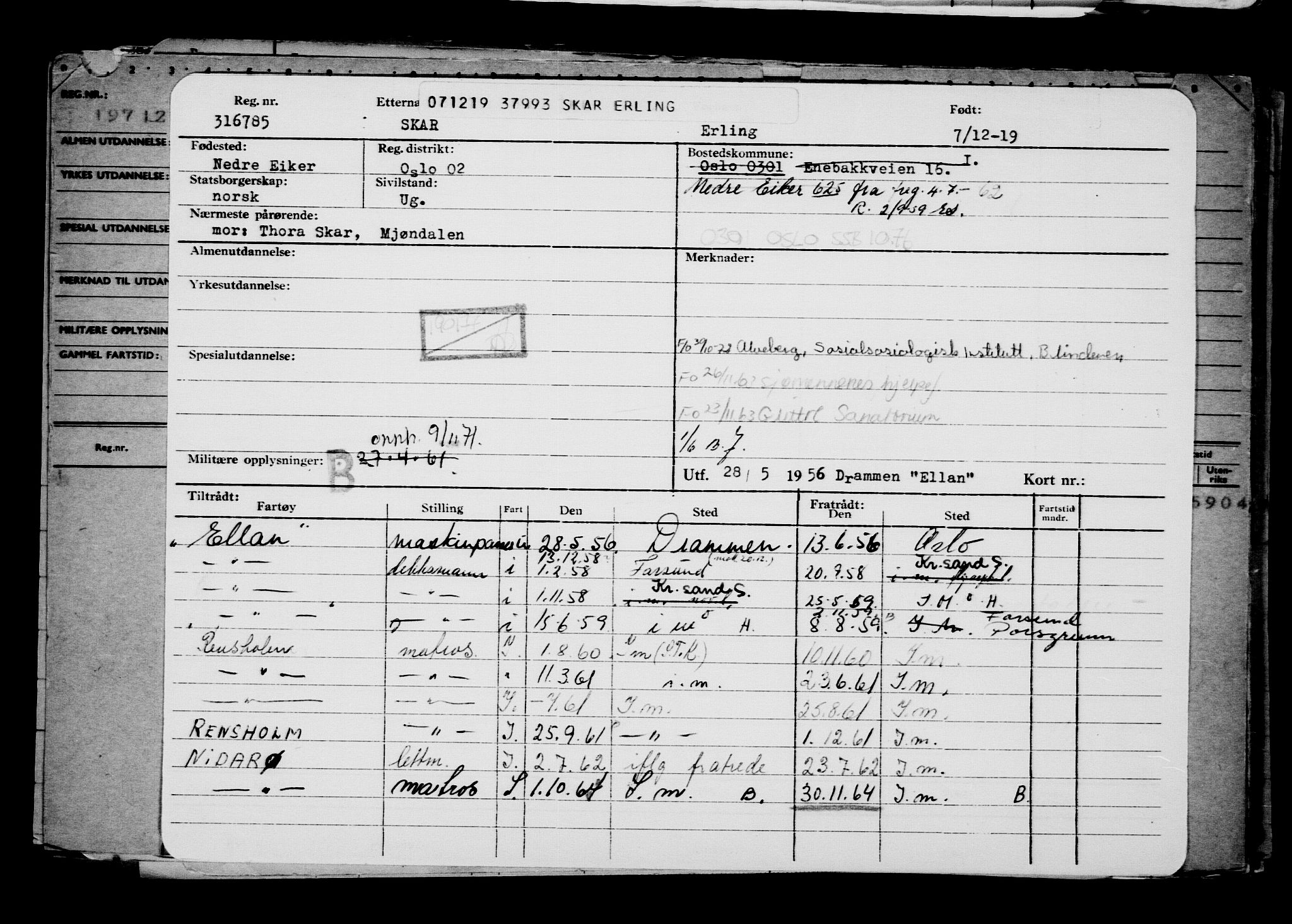 Direktoratet for sjømenn, AV/RA-S-3545/G/Gb/L0174: Hovedkort, 1919, s. 417