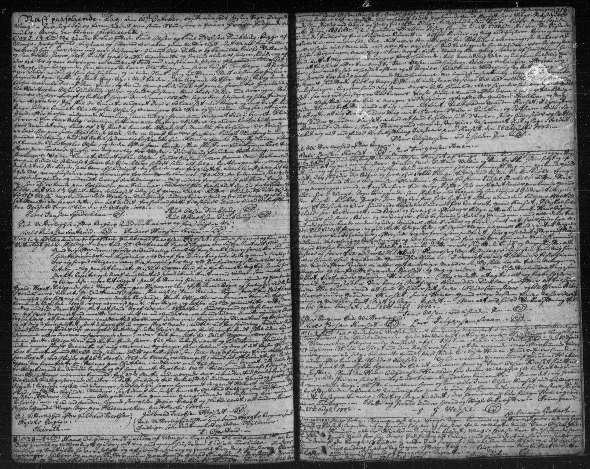 Hedemarken sorenskriveri, SAH/TING-034/H/Hb/L0008: Pantebok nr. 8, 1766-1778, s. 356