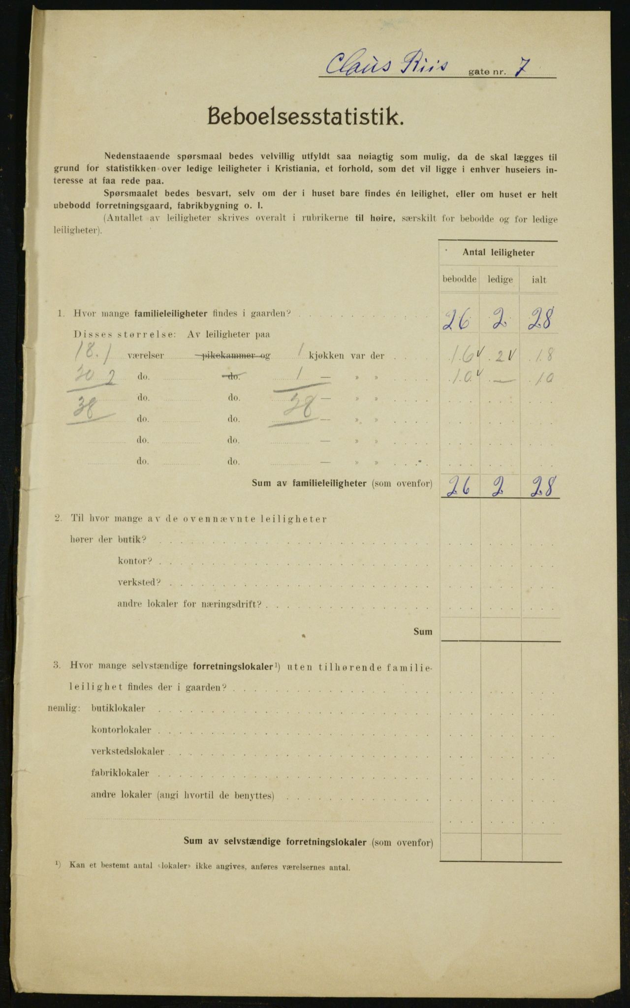 OBA, Kommunal folketelling 1.2.1910 for Kristiania, 1910, s. 12254