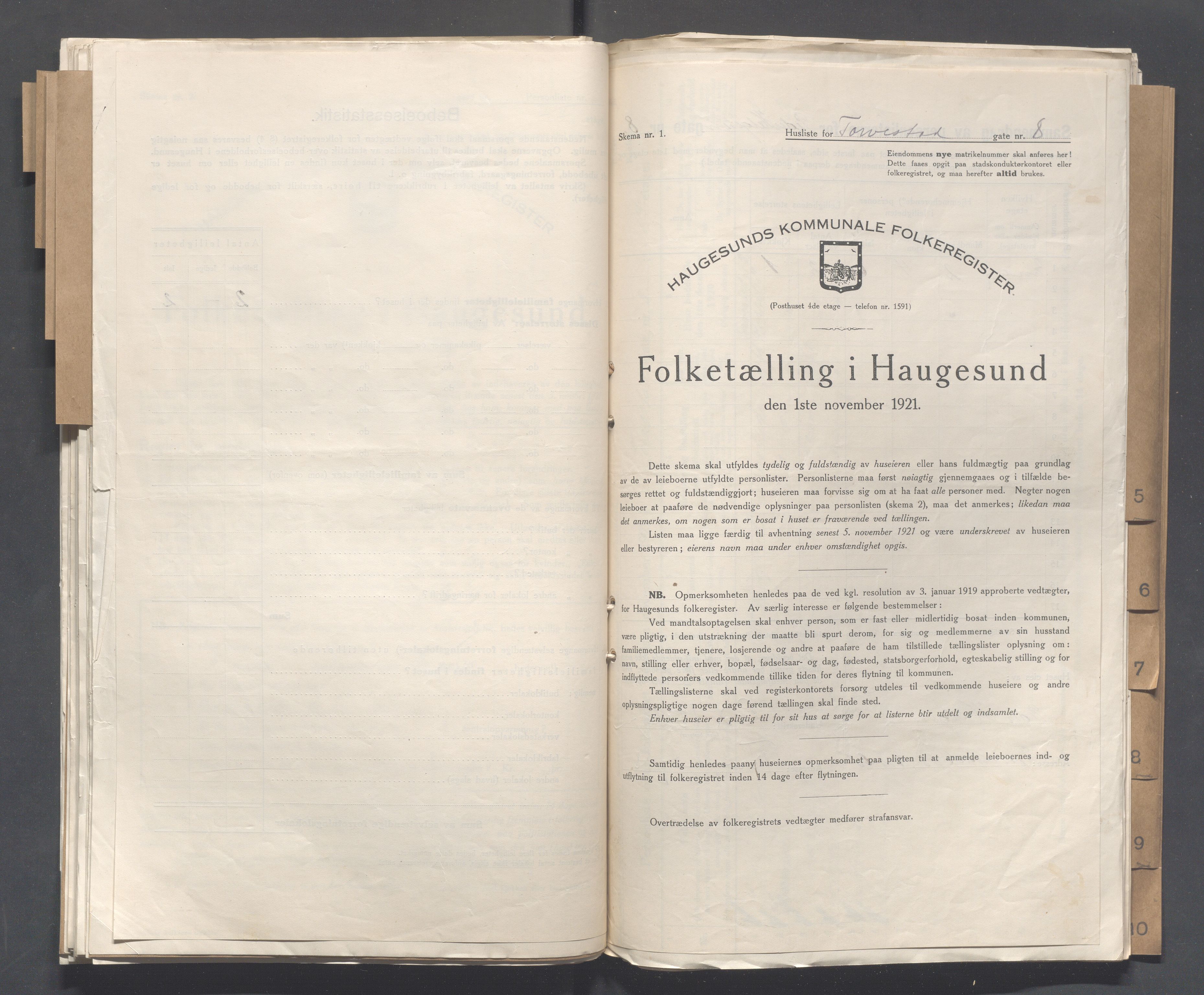 IKAR, Kommunal folketelling 1.11.1921 for Haugesund, 1921, s. 5469