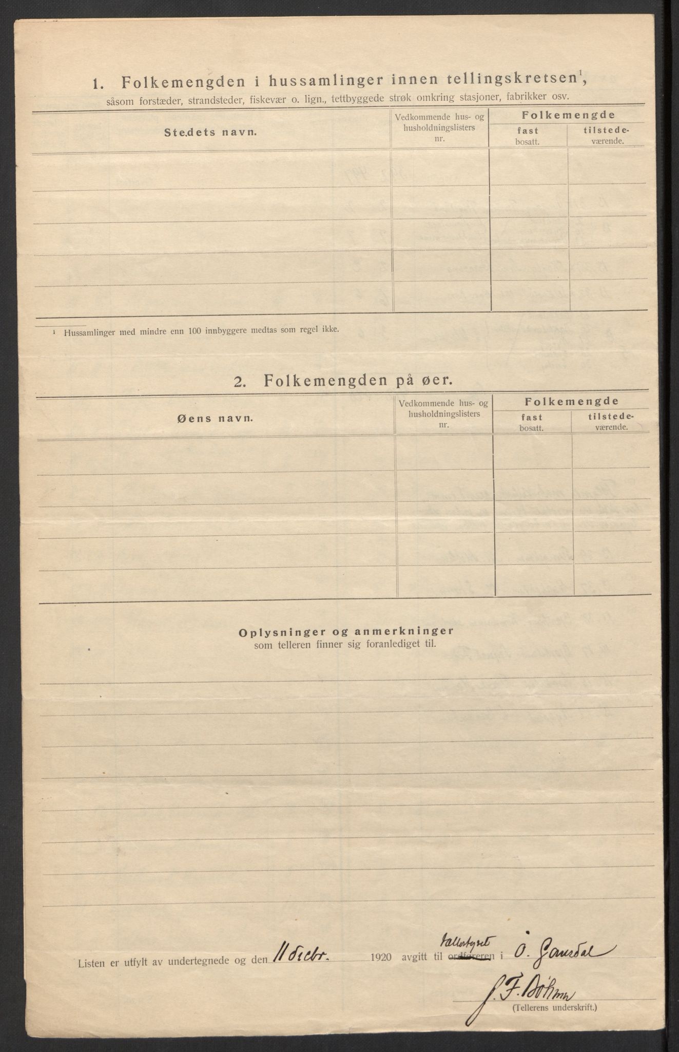 SAH, Folketelling 1920 for 0522 Østre Gausdal herred, 1920, s. 43