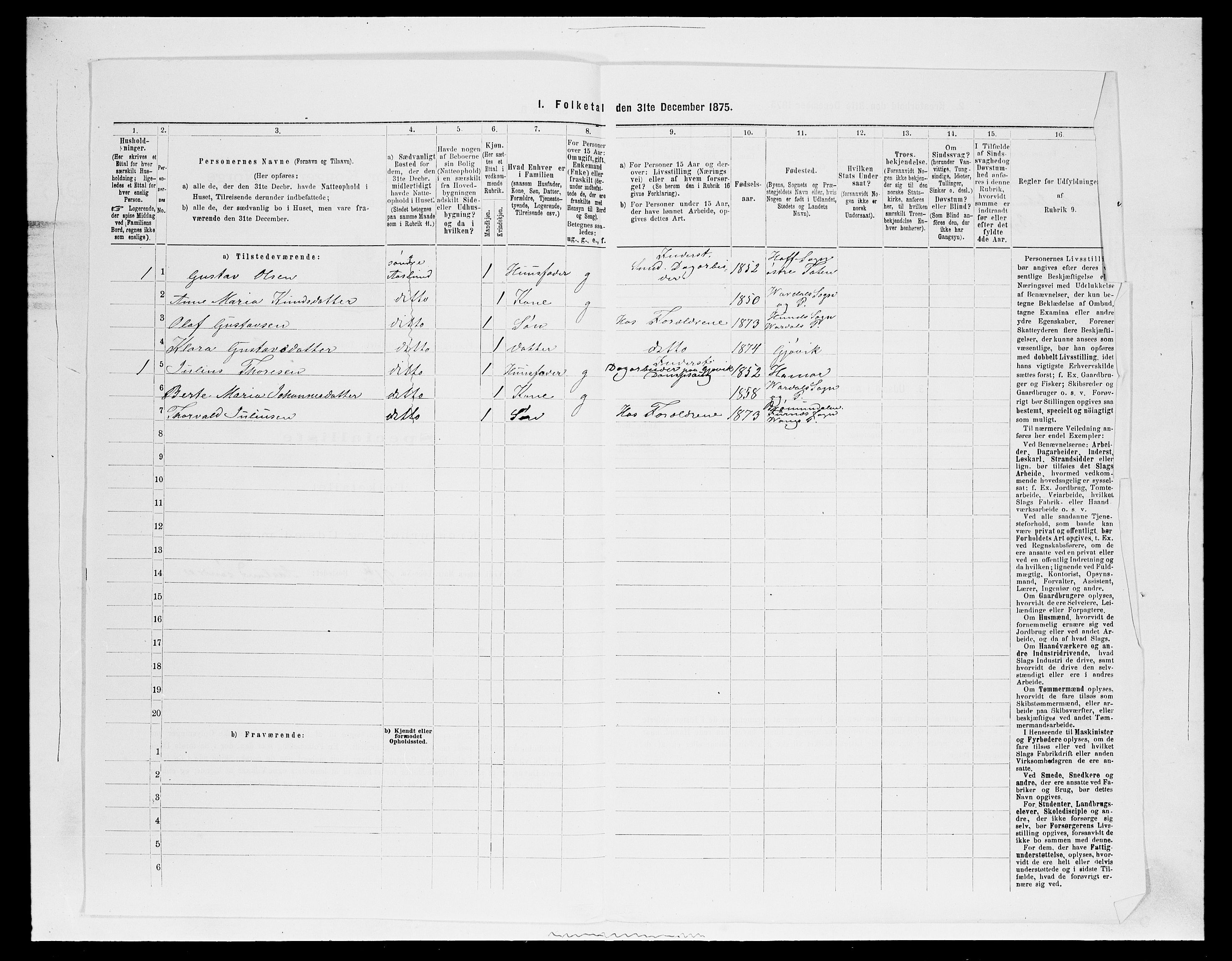 SAH, Folketelling 1875 for 0527L Vardal prestegjeld, Vardal sokn og Hunn sokn, 1875, s. 856