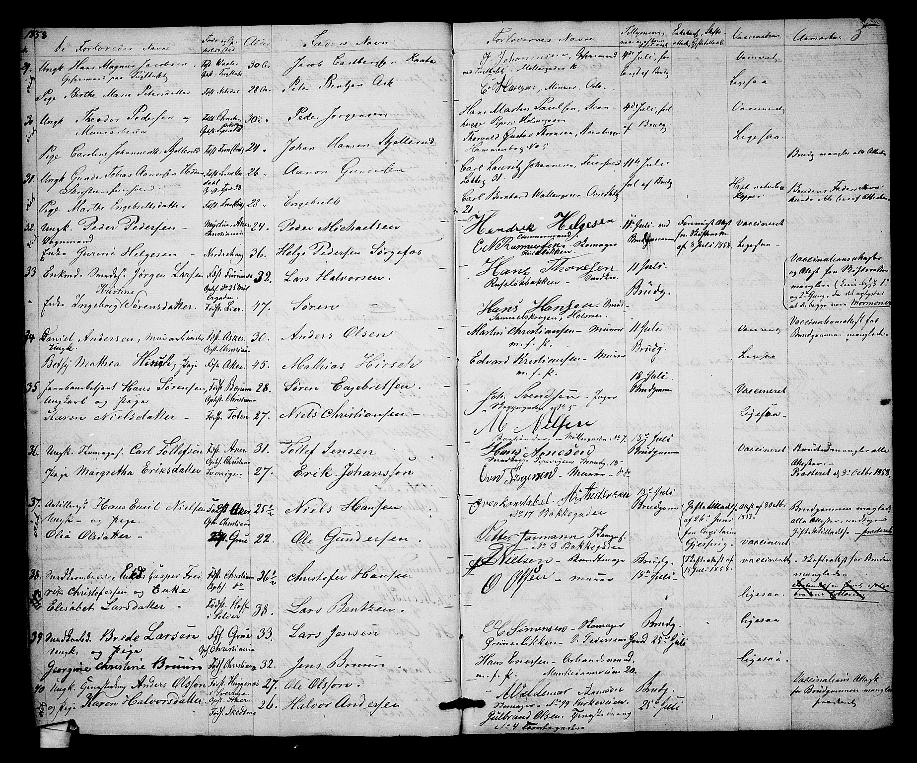 Trefoldighet prestekontor Kirkebøker, AV/SAO-A-10882/H/Ha/L0001: Lysningsprotokoll nr. 1, 1858-1870, s. 5