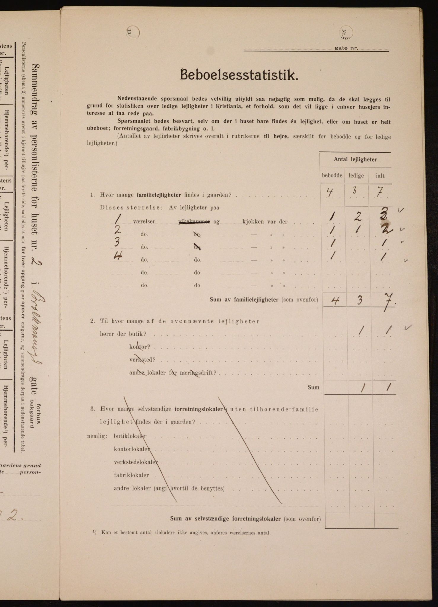 OBA, Kommunal folketelling 1.2.1909 for Kristiania kjøpstad, 1909, s. 8972