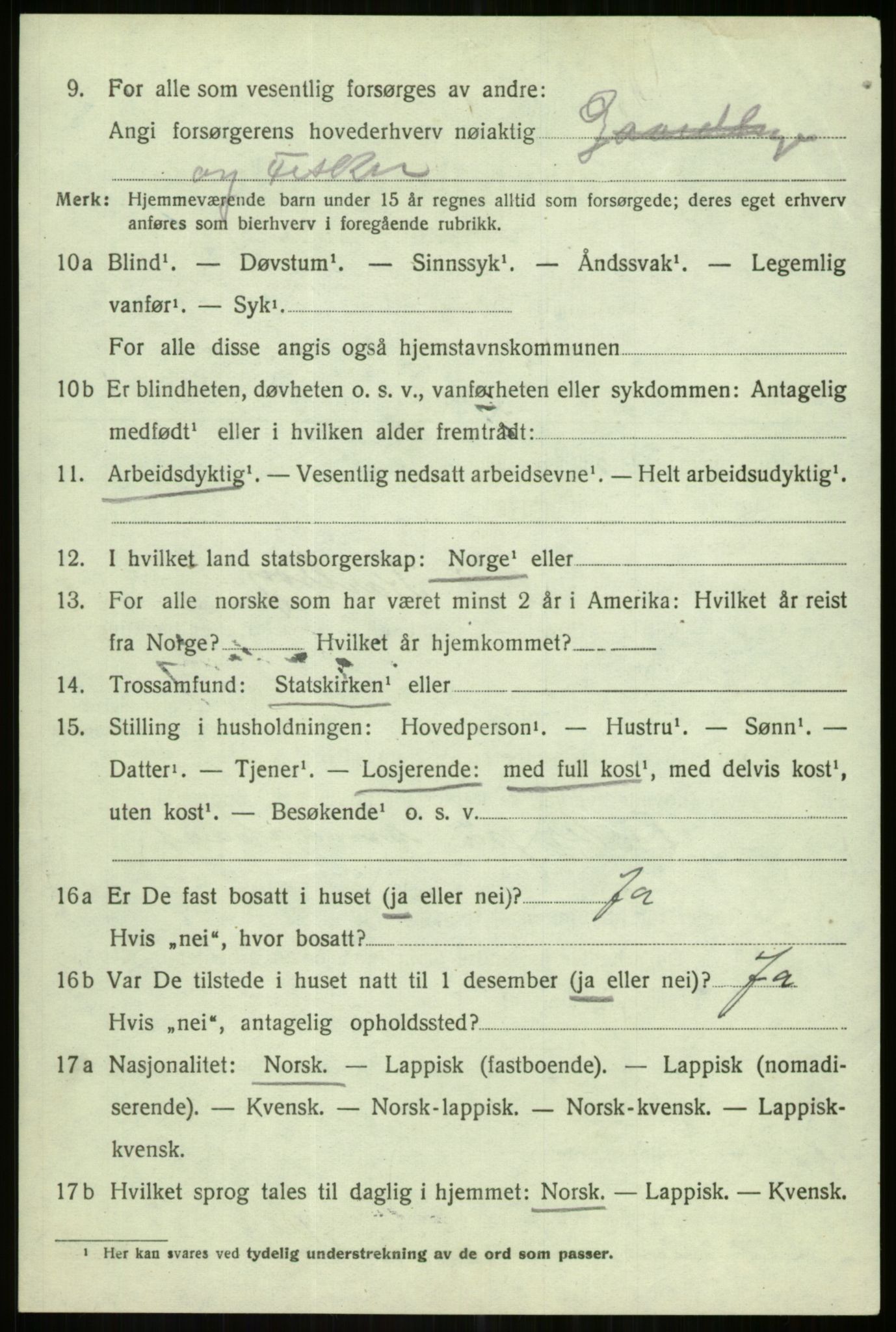 SATØ, Folketelling 1920 for 1936 Karlsøy herred, 1920, s. 2691