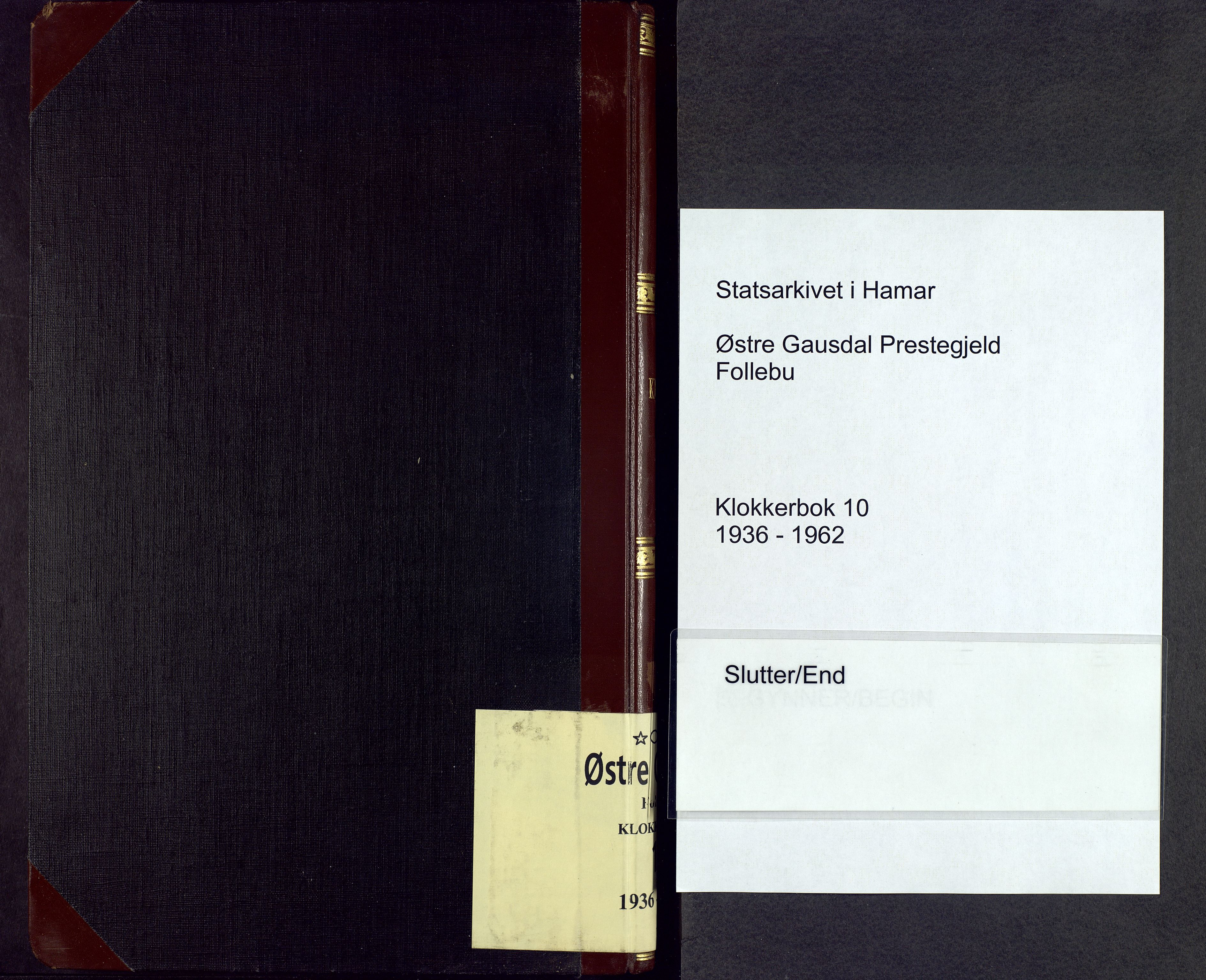 Østre Gausdal prestekontor, AV/SAH-PREST-092/H/Ha/Hab/L0010: Klokkerbok nr. 10, 1936-1962