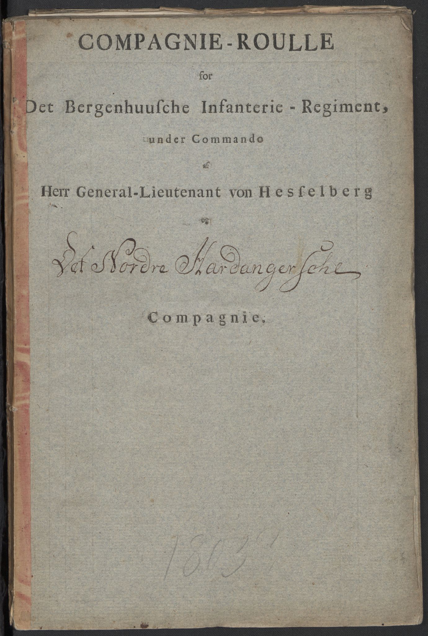 Generalitets- og kommissariatskollegiet, Det kongelige norske kommissariatskollegium, RA/EA-5420/E/Eh/L0097: Bergenhusiske nasjonale infanteriregiment, 1803-1807, s. 94