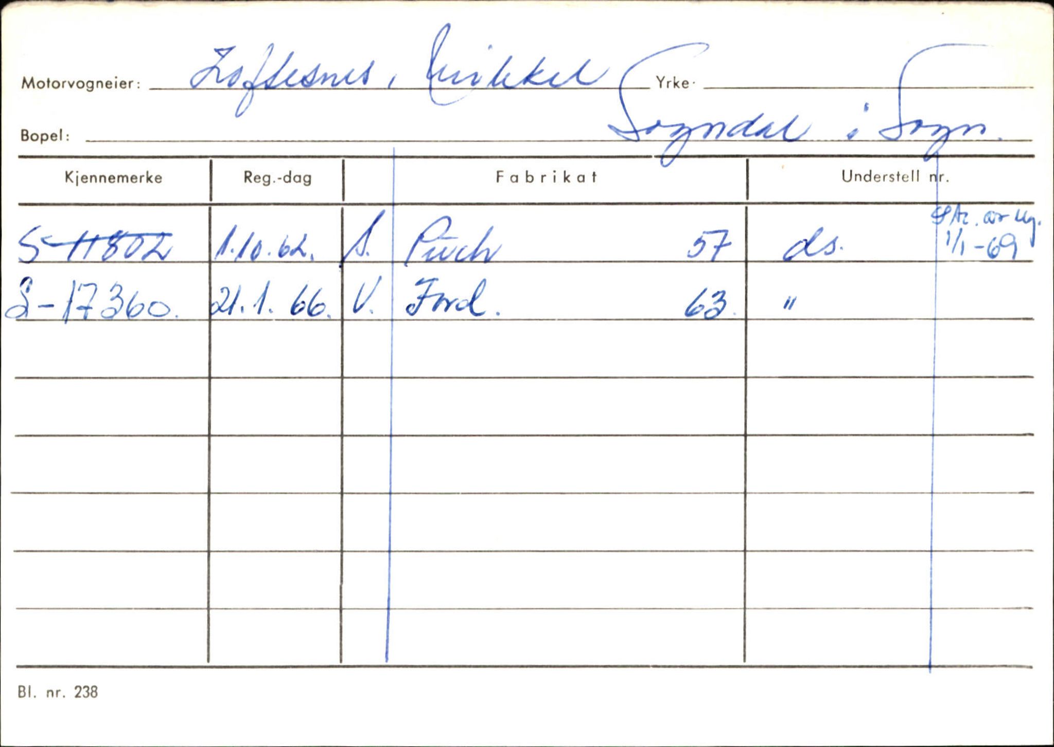 Statens vegvesen, Sogn og Fjordane vegkontor, SAB/A-5301/4/F/L0124: Eigarregister Sogndal A-U, 1945-1975, s. 1583