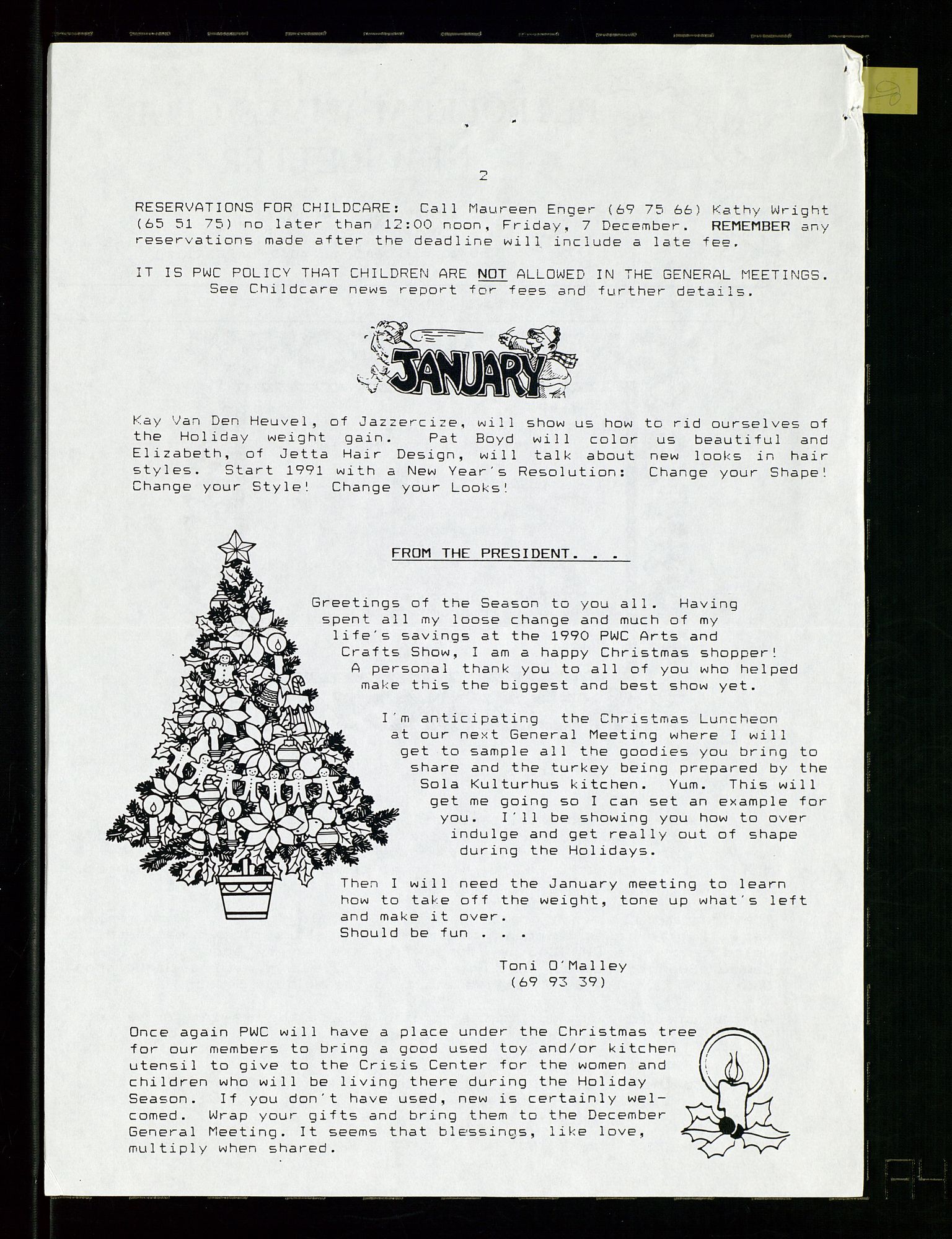 PA 1547 - Petroleum Wives Club, AV/SAST-A-101974/X/Xa/L0003: Newsletter, 1988-1994