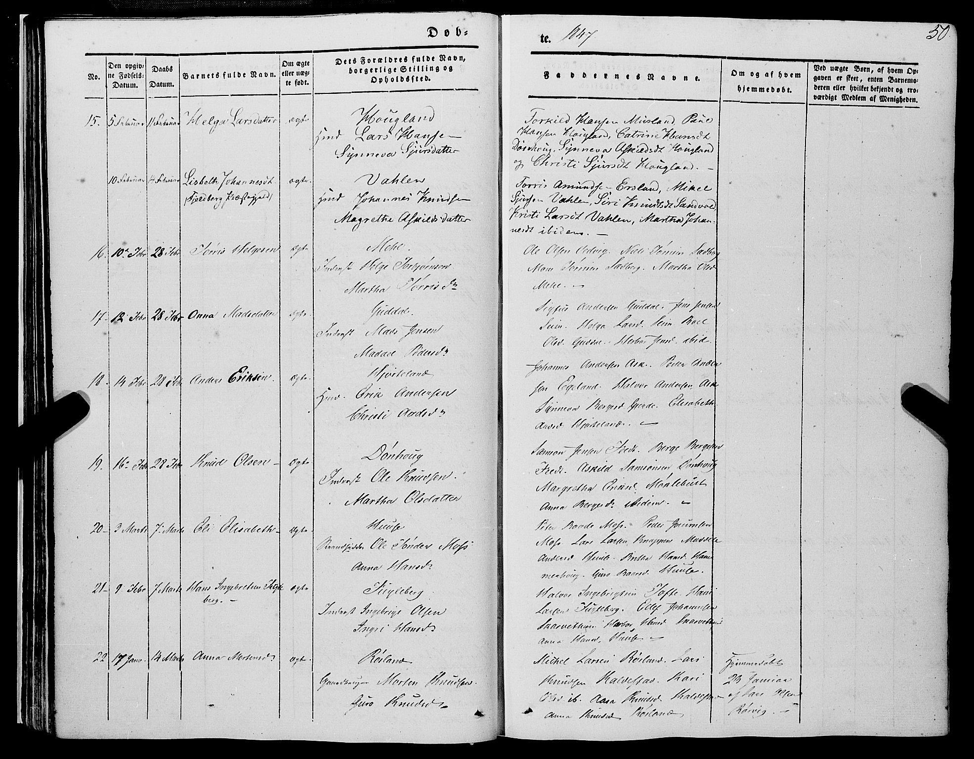 Kvinnherad sokneprestembete, AV/SAB-A-76401/H/Haa: Ministerialbok nr. A 7, 1843-1853, s. 50