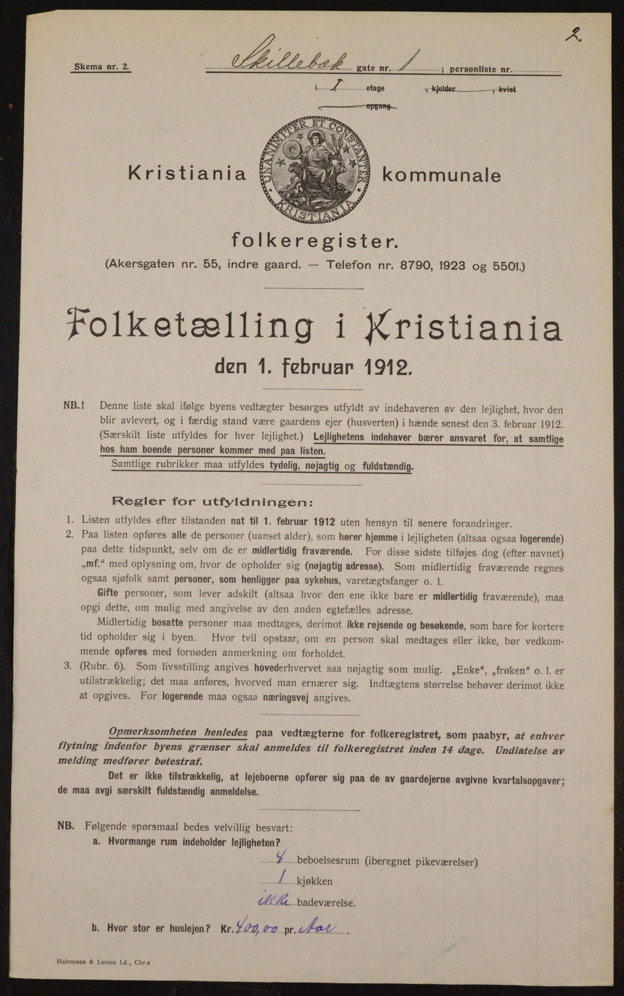 OBA, Kommunal folketelling 1.2.1912 for Kristiania, 1912, s. 95710