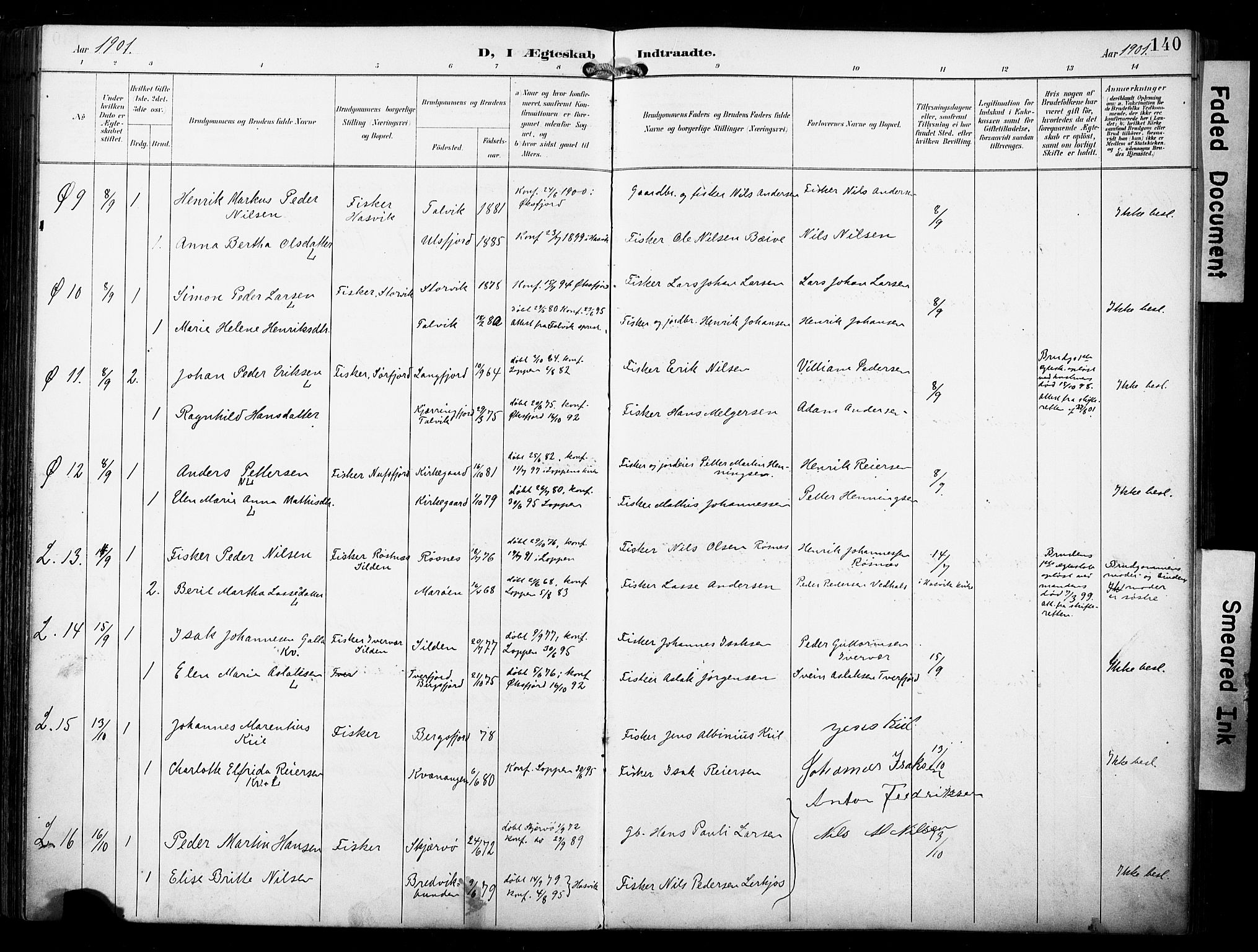 Loppa sokneprestkontor, AV/SATØ-S-1339/H/Ha/L0009kirke: Ministerialbok nr. 9, 1895-1909, s. 140