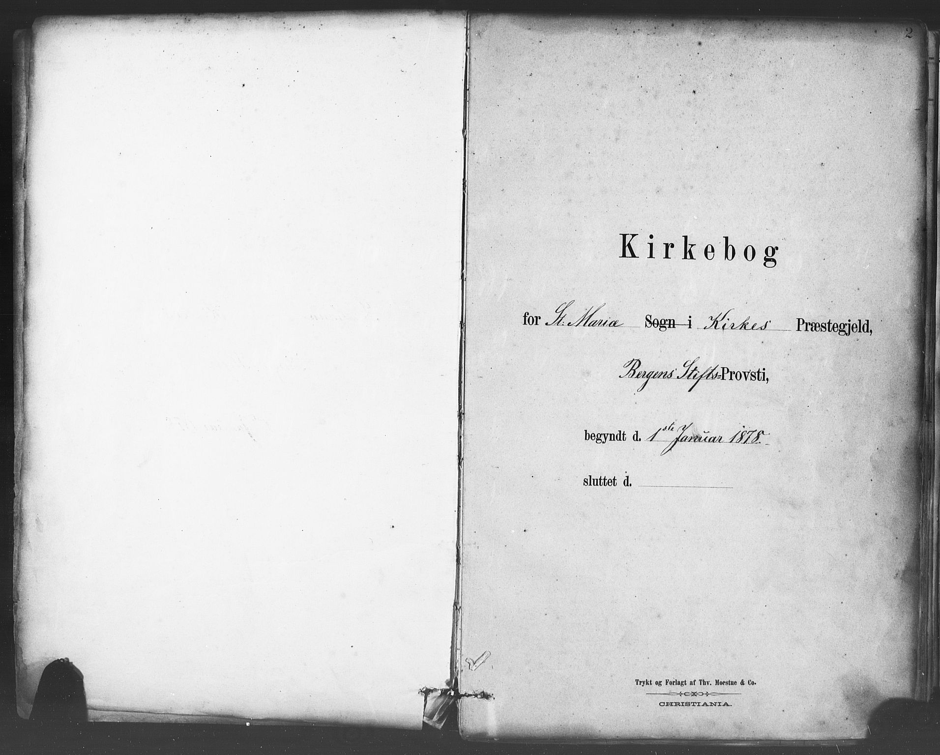 Mariakirken Sokneprestembete, AV/SAB-A-76901/H/Haa/L0007: Ministerialbok nr. A 7, 1878-1893, s. 2