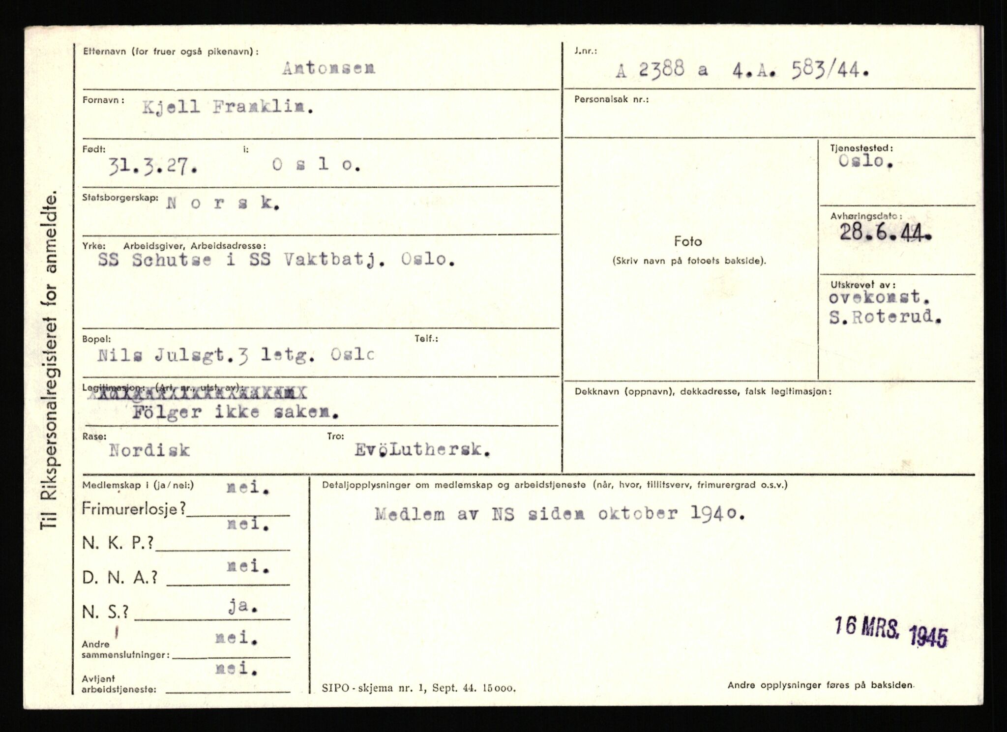 Statspolitiet - Hovedkontoret / Osloavdelingen, AV/RA-S-1329/C/Ca/L0001: Aabakken - Armann, 1943-1945, s. 4688