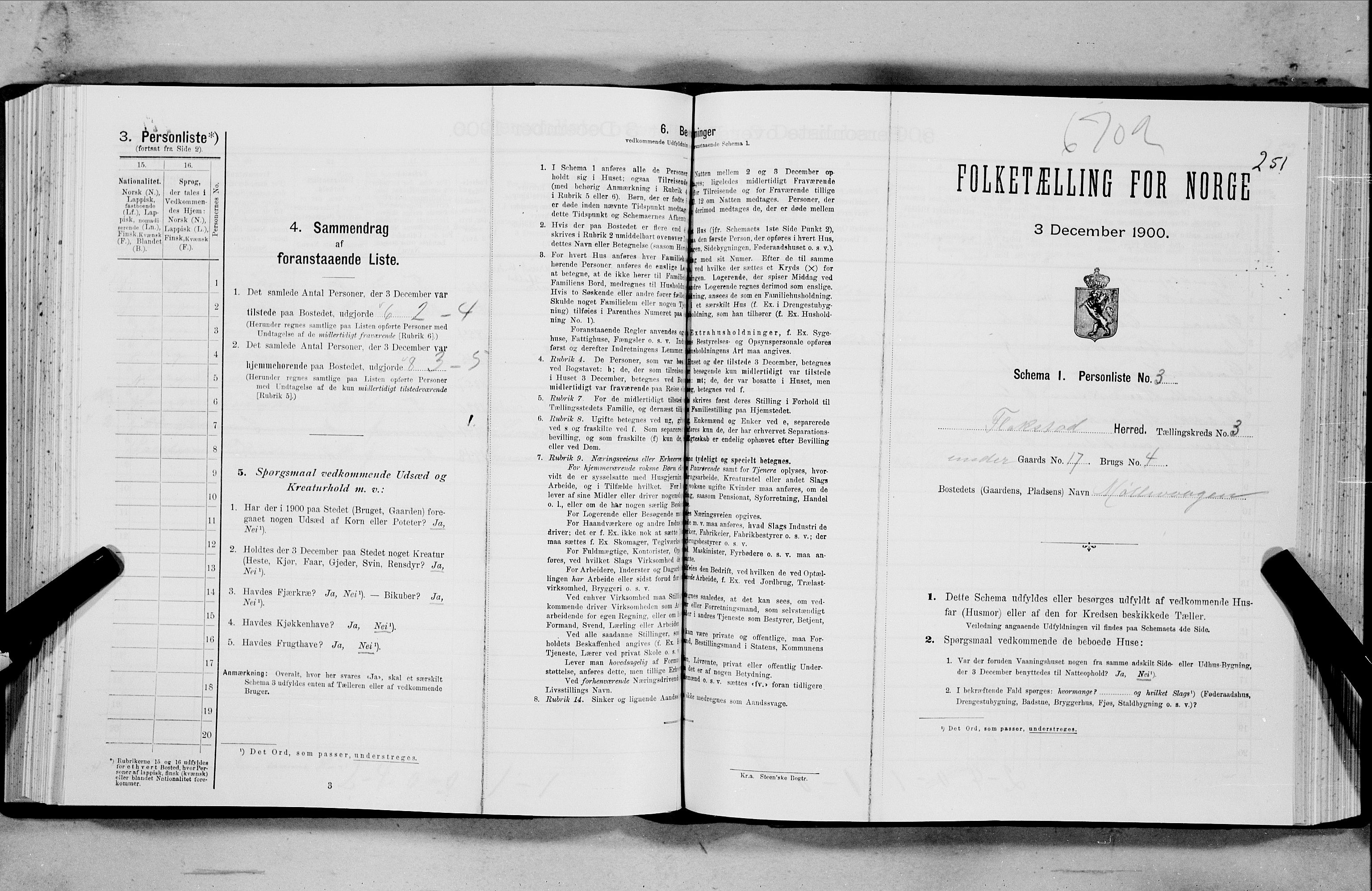 SAT, Folketelling 1900 for 1859 Flakstad herred, 1900, s. 271