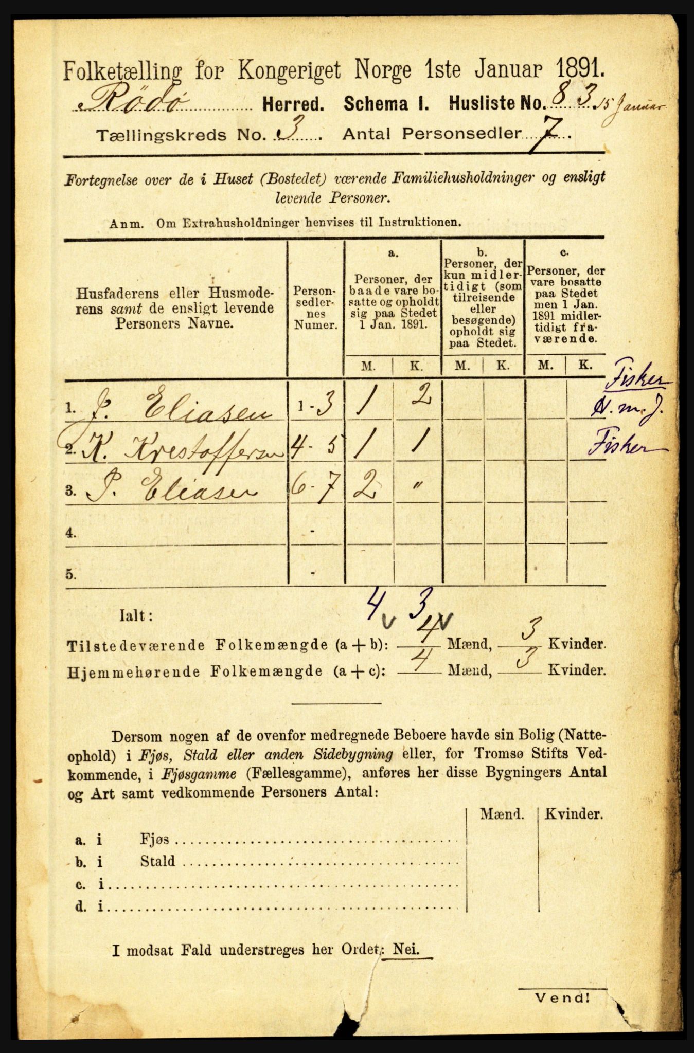 RA, Folketelling 1891 for 1836 Rødøy herred, 1891, s. 821