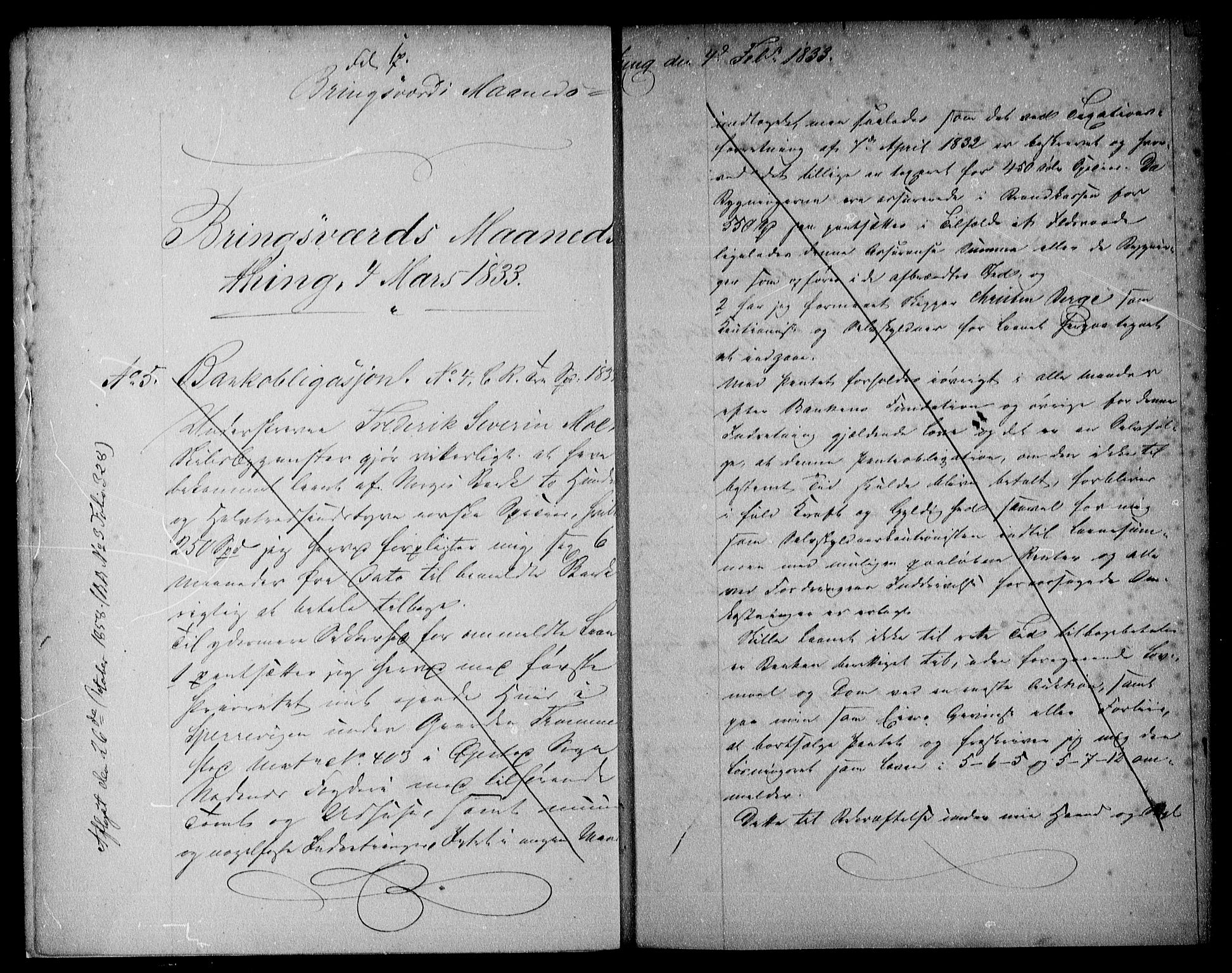 Nedenes sorenskriveri, AV/SAK-1221-0006/G/Gb/Gbc/L0002: Pantebok nr. A2, 1833-1840, s. 1