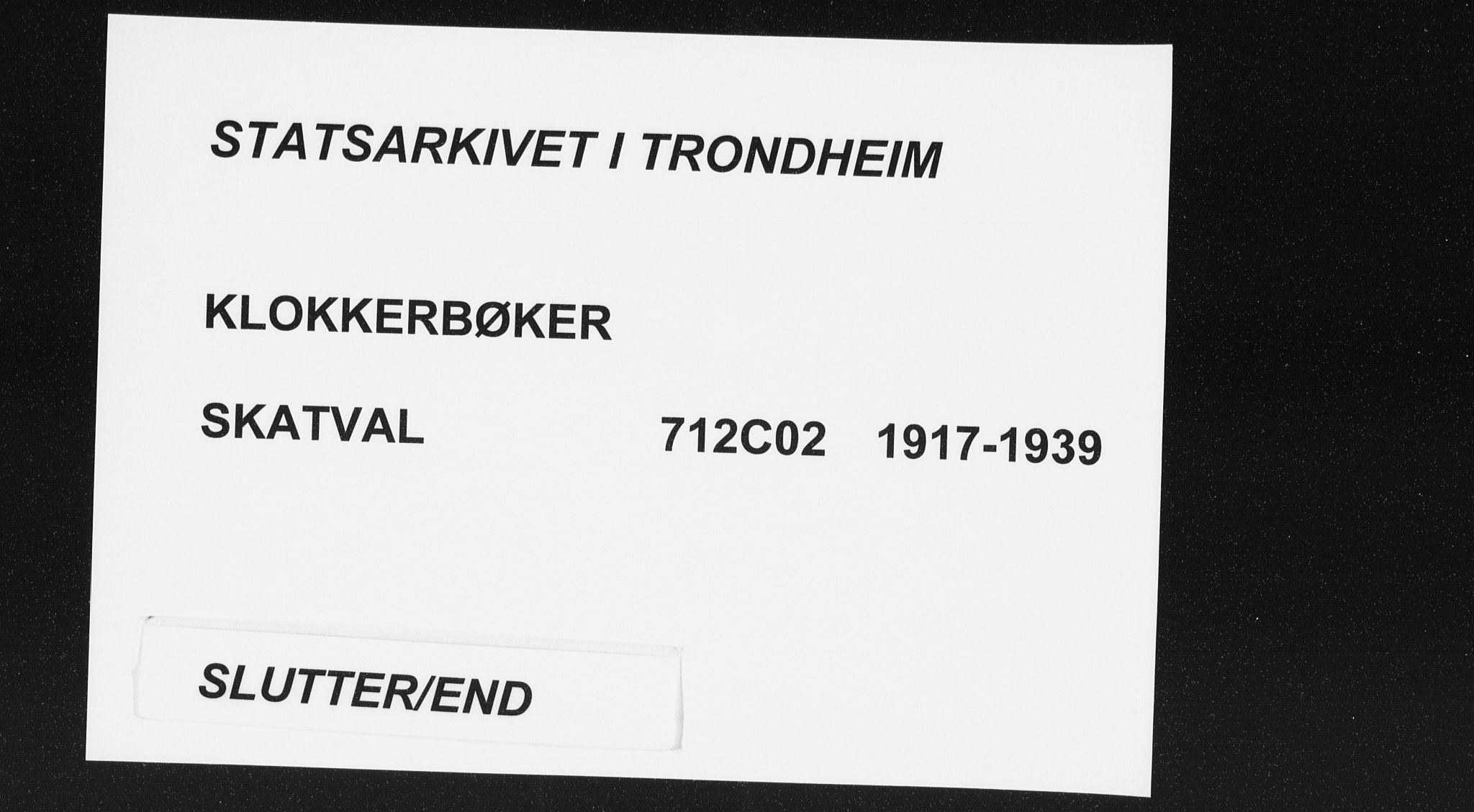 Ministerialprotokoller, klokkerbøker og fødselsregistre - Nord-Trøndelag, SAT/A-1458/712/L0104: Klokkerbok nr. 712C02, 1917-1939