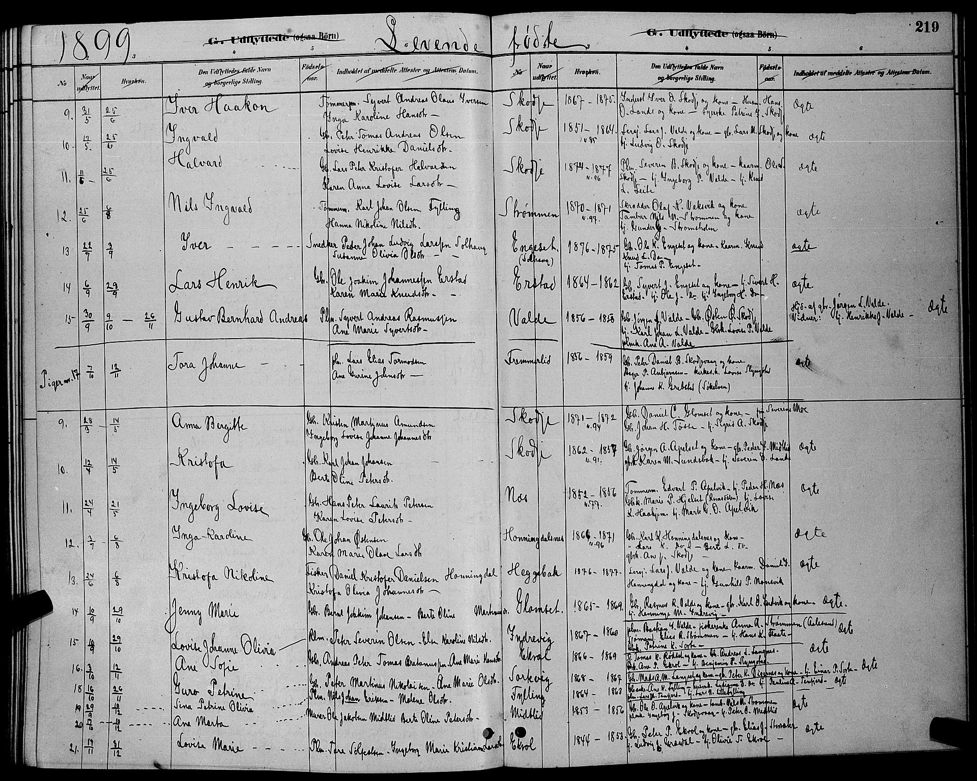 Ministerialprotokoller, klokkerbøker og fødselsregistre - Møre og Romsdal, AV/SAT-A-1454/524/L0365: Klokkerbok nr. 524C06, 1880-1899, s. 219