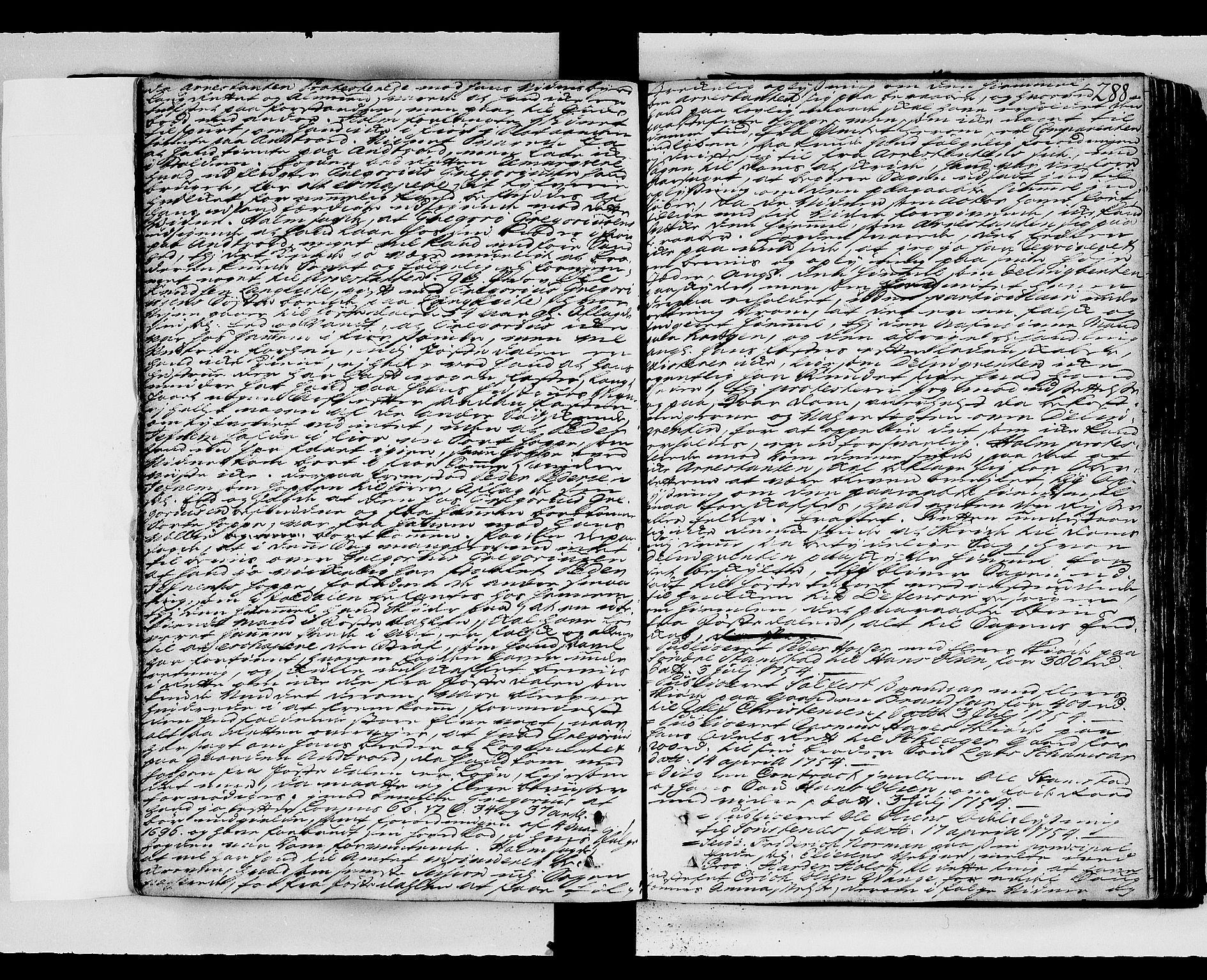Nord-Gudbrandsdal tingrett, SAH/TING-002/G/Gb/L0006: Tingbok, 1752-1755, s. 287b-288a