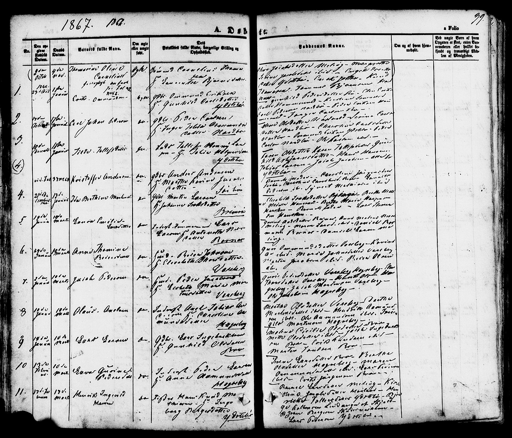Rennesøy sokneprestkontor, AV/SAST-A -101827/H/Ha/Haa/L0006: Ministerialbok nr. A 6, 1860-1878, s. 39